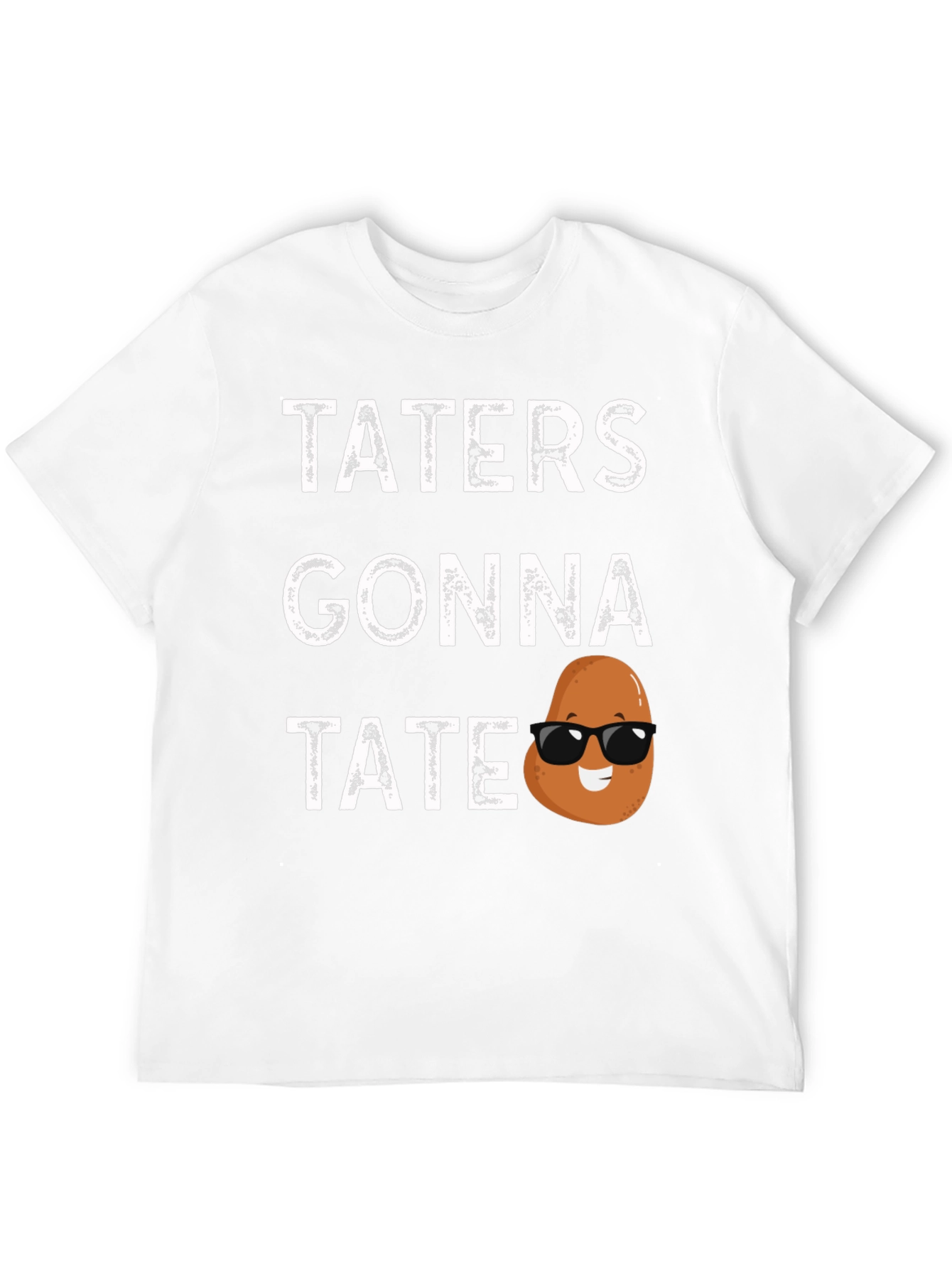 Black Taters Gonna Tate Funny Potato Graphic T-Shirt view 12