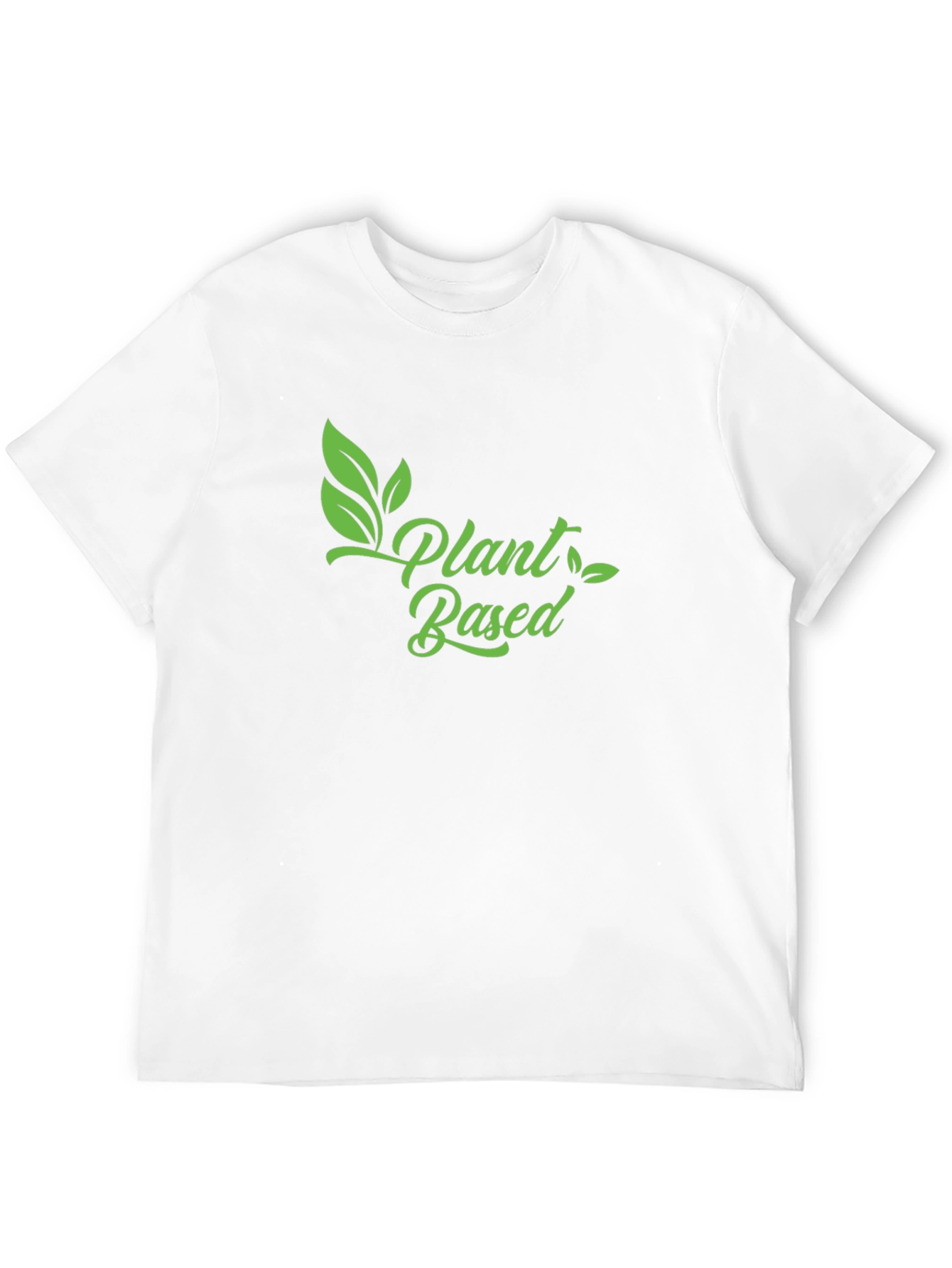 Black Plant Based Vegan T-Shirt - Green Print view 12