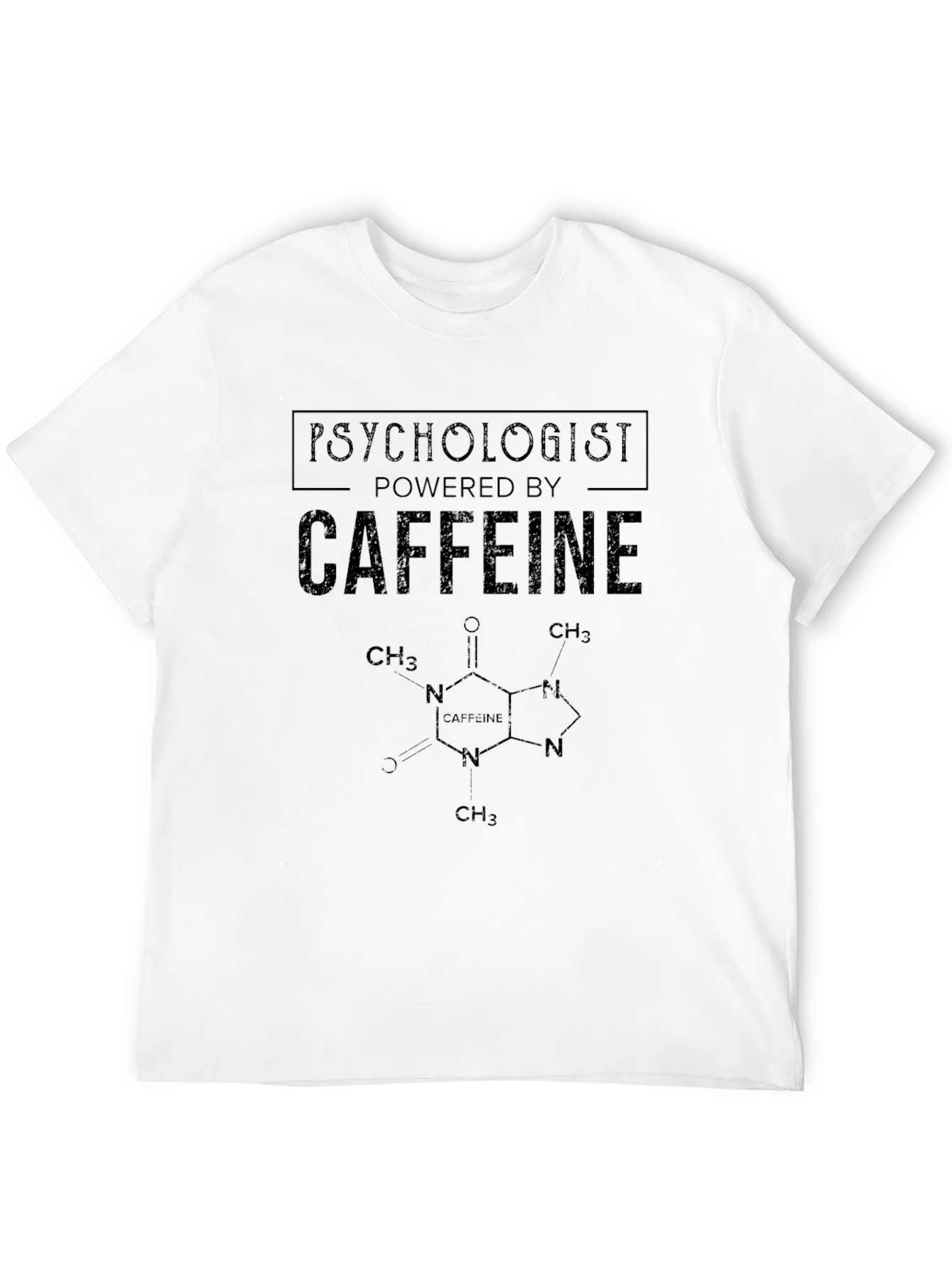 Black Psychologist Powered by Caffeine T-Shirt view 12