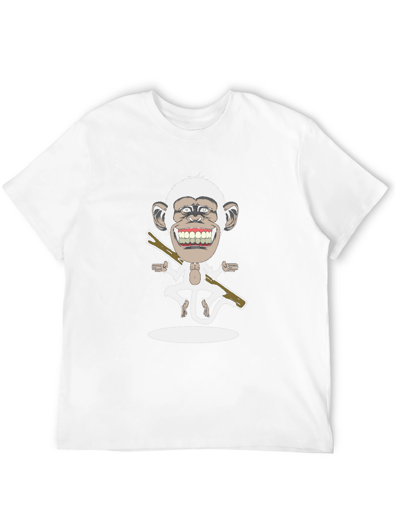 Black Cartoon Monkey Graphic Tee - Black view 12