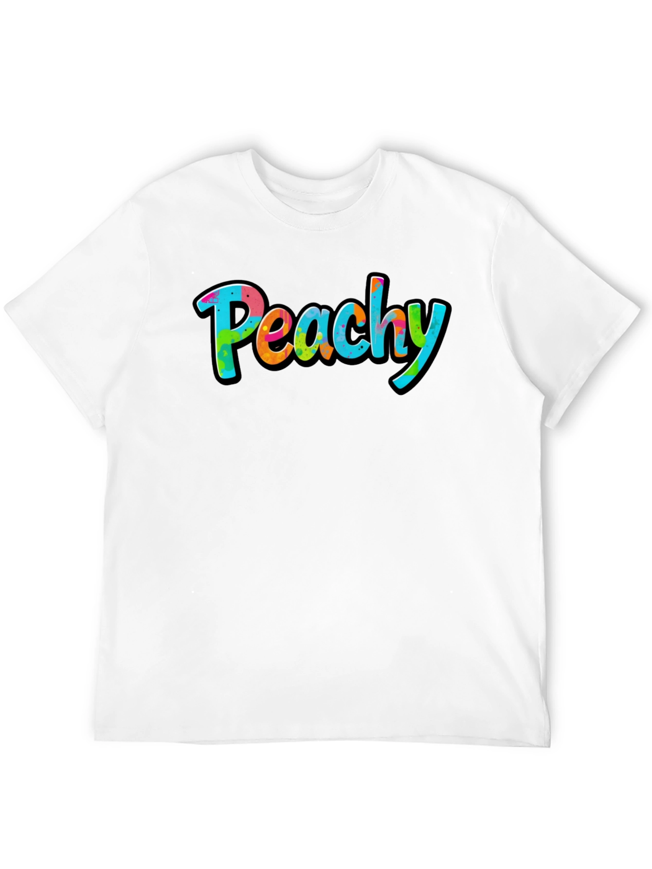 Peachy Graphic Black T-Shirt - Casual Style - 12
