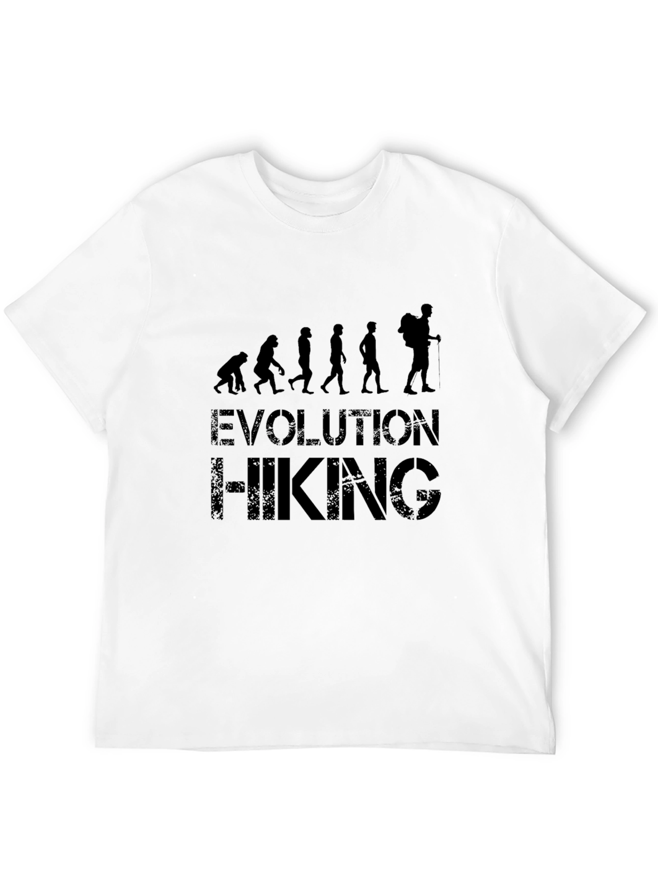 Black Evolution Hiking T-Shirt - Black Crew Neck Tee view 12