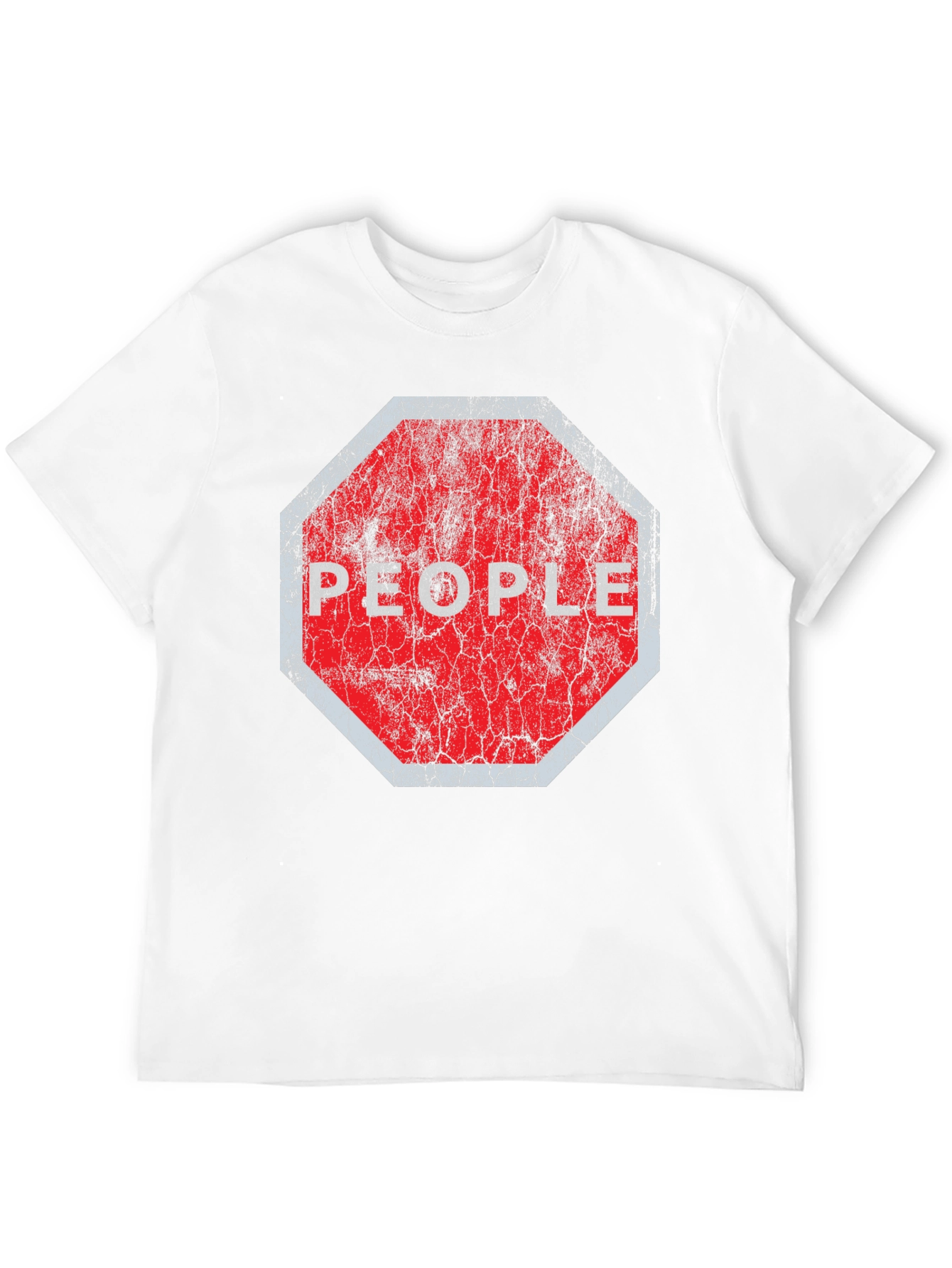 Black Stop People Graphic Tee - Black Cotton T-Shirt view 12