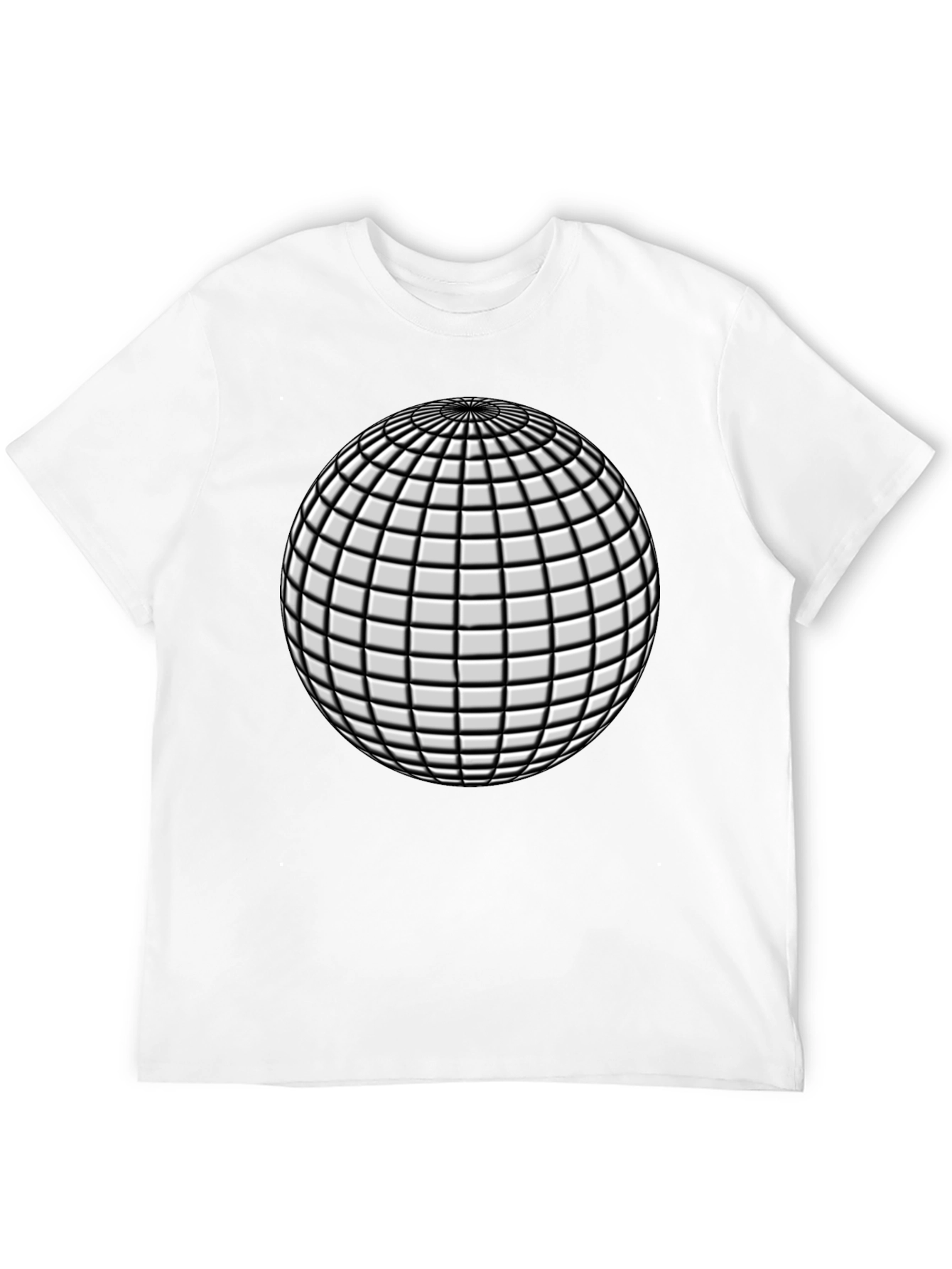 Black Geometric Sphere Graphic T-Shirt - Modern Design view 12