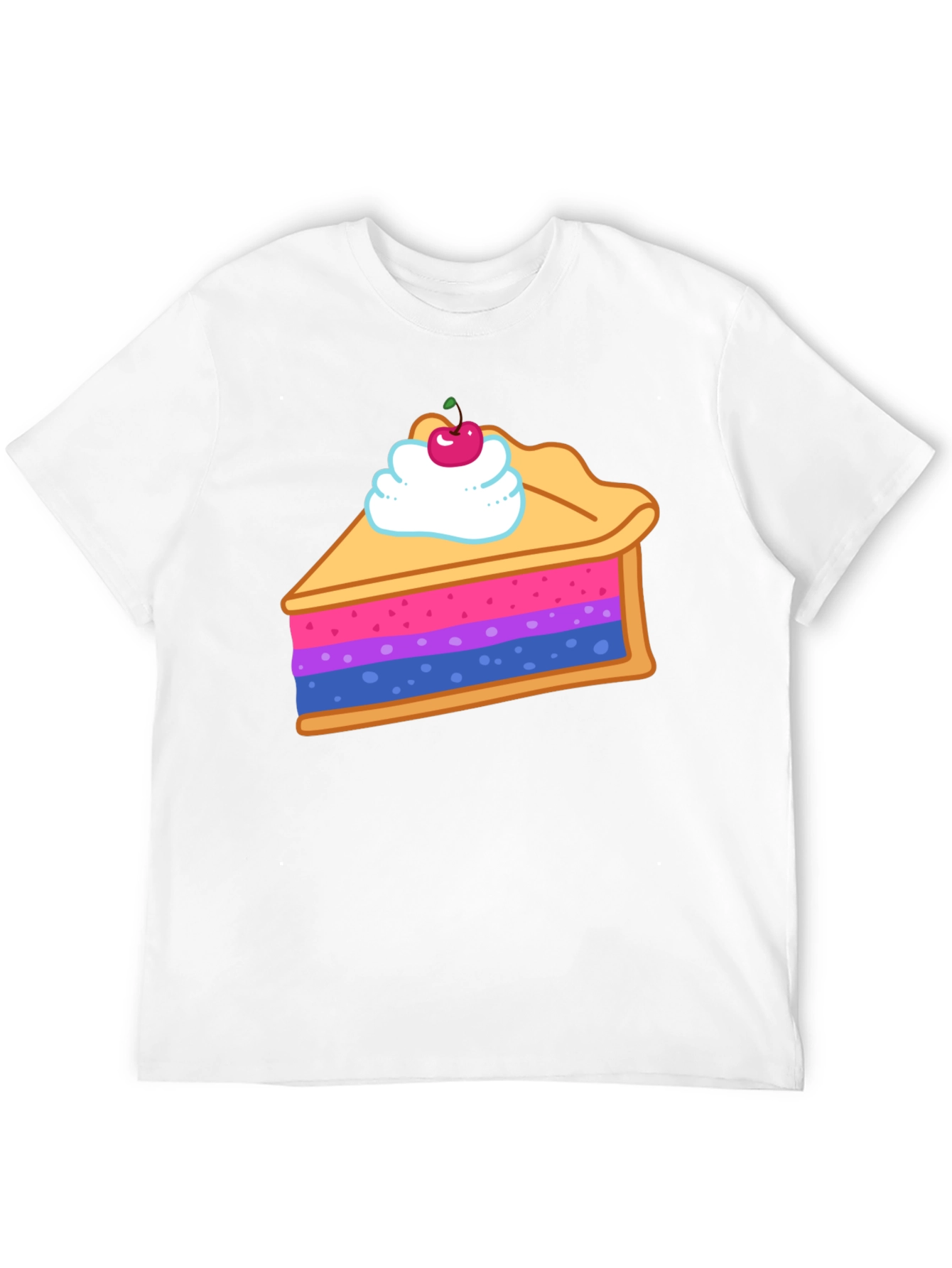 Black Bisexual Pride Flag Pie Slice Graphic T-Shirt view 12