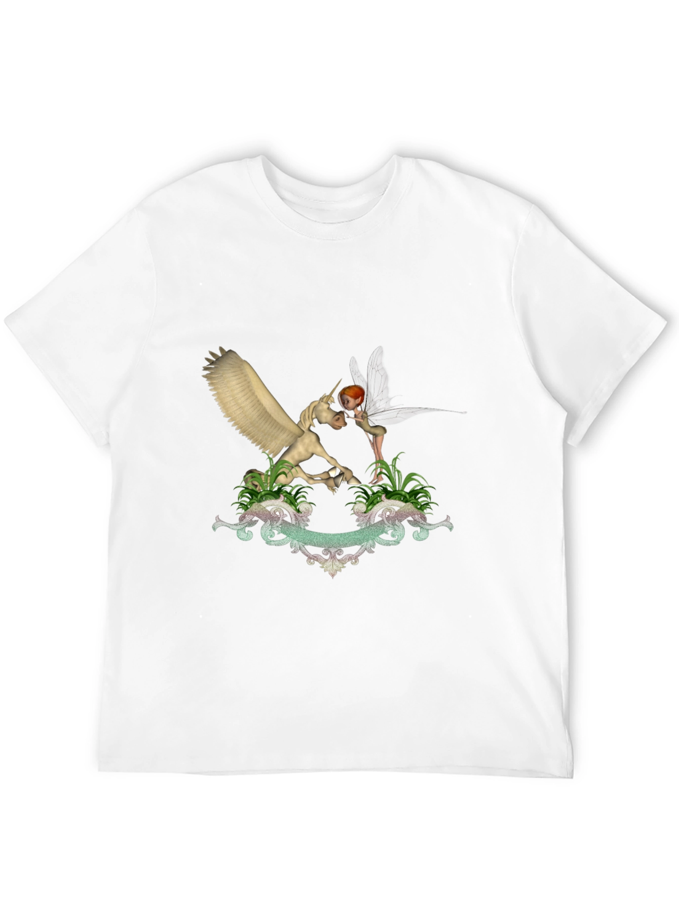 Black Unicorn & Fairy Graphic T-Shirt - Black view 12