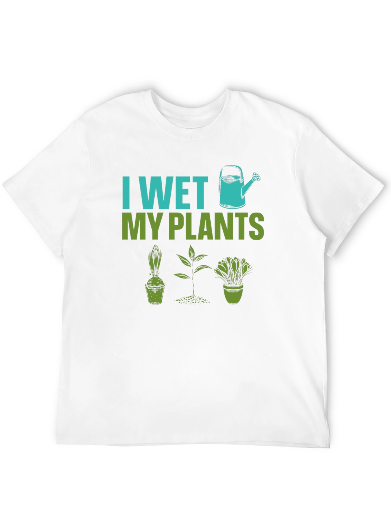 Black I Wet My Plants Graphic T-Shirt - Gardener Humor view 12