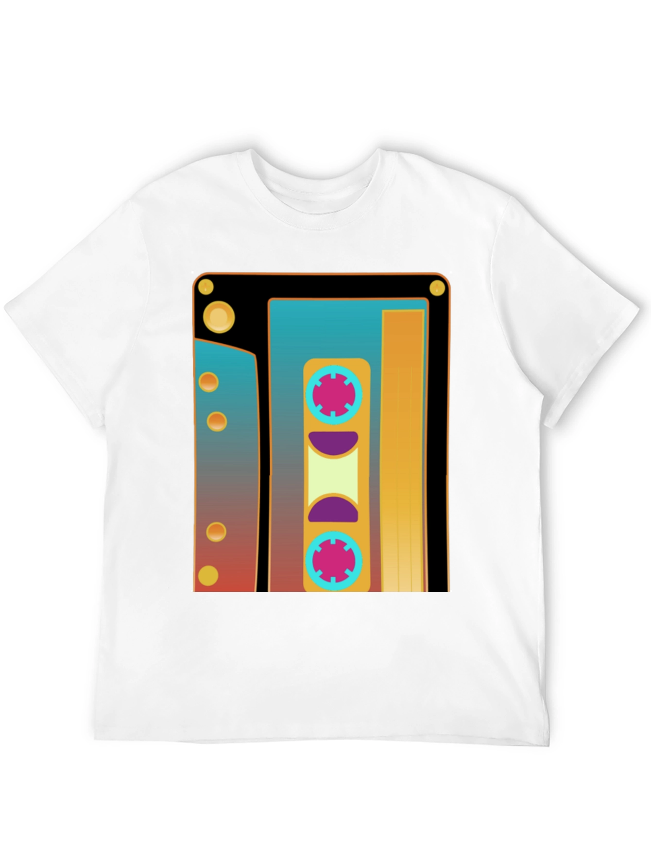 Black Retro Cassette Tape Graphic T-Shirt - Vintage Style view 12