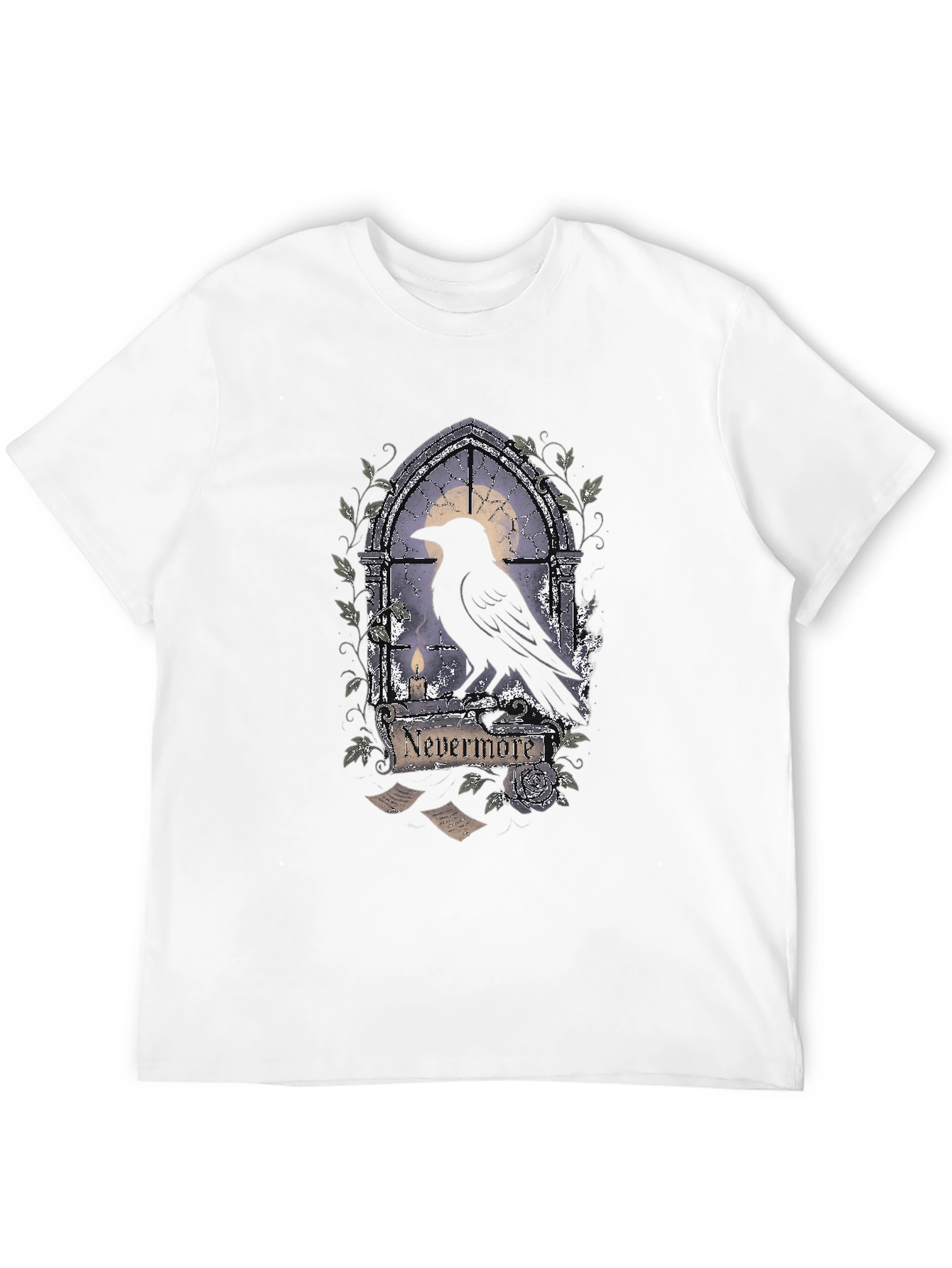 Black Nevermore Raven Gothic T-Shirt view 12