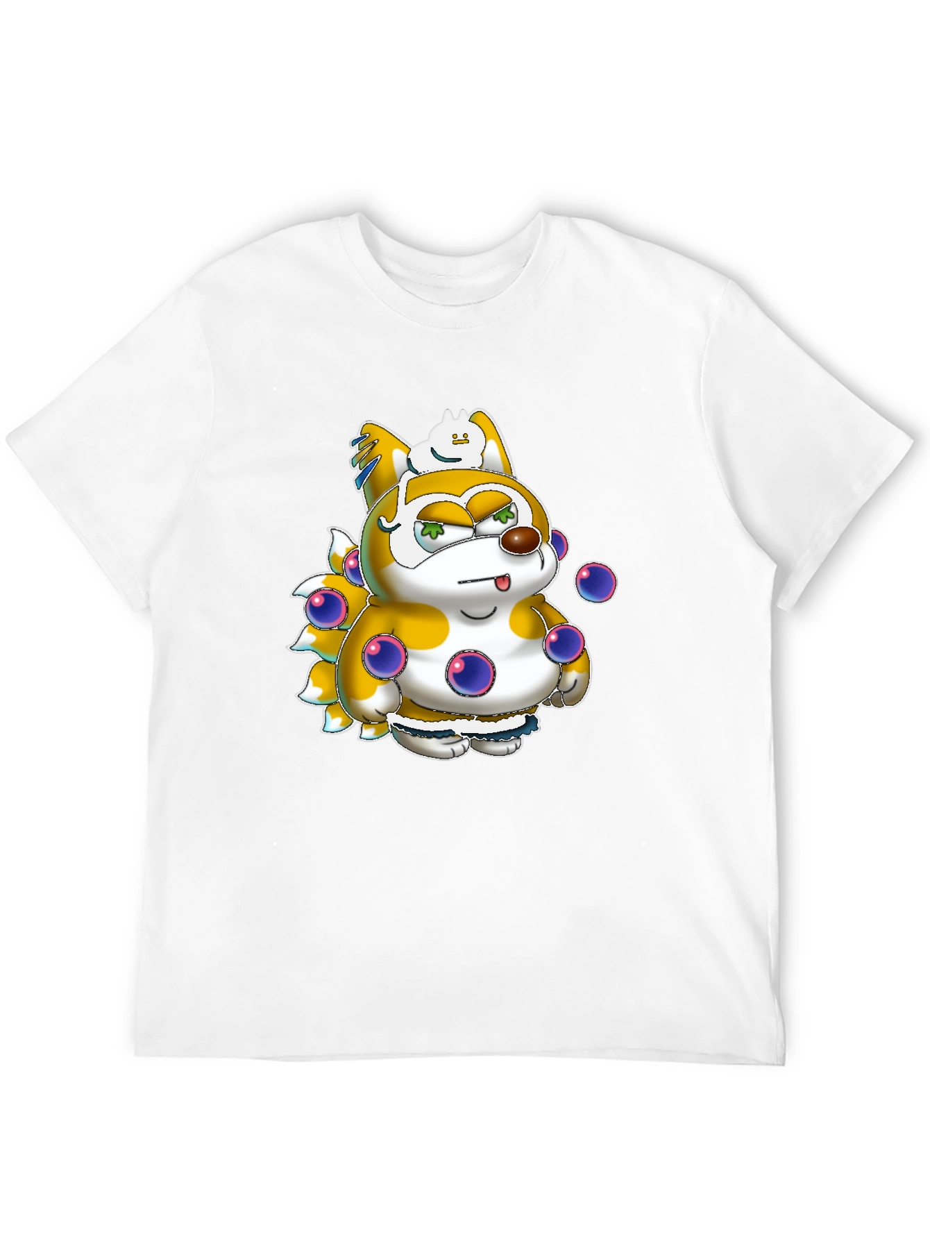 Black Cartoon Character Graphic T-Shirt - Black view 12