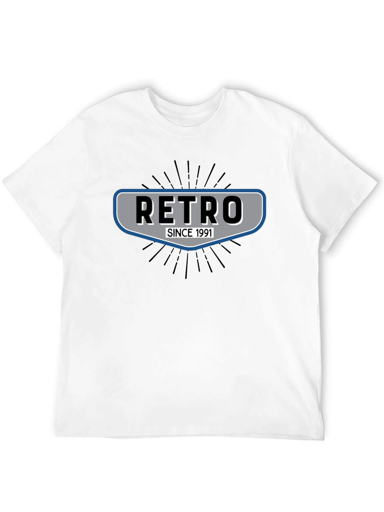 Black Retro Since 1991 Black T-Shirt view 12