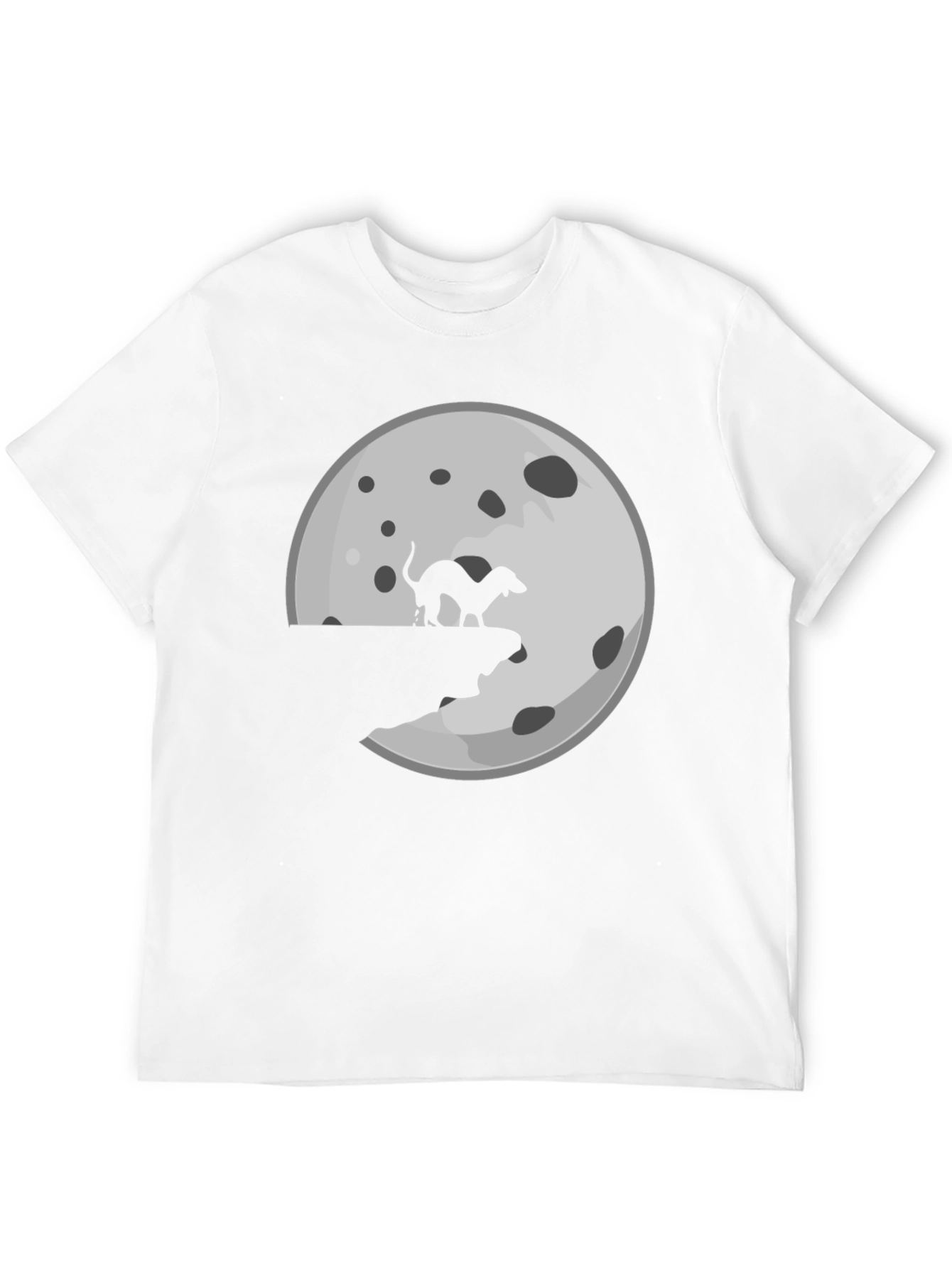 Black Dog Mooning T-Shirt - Novelty Graphic Tee view 12