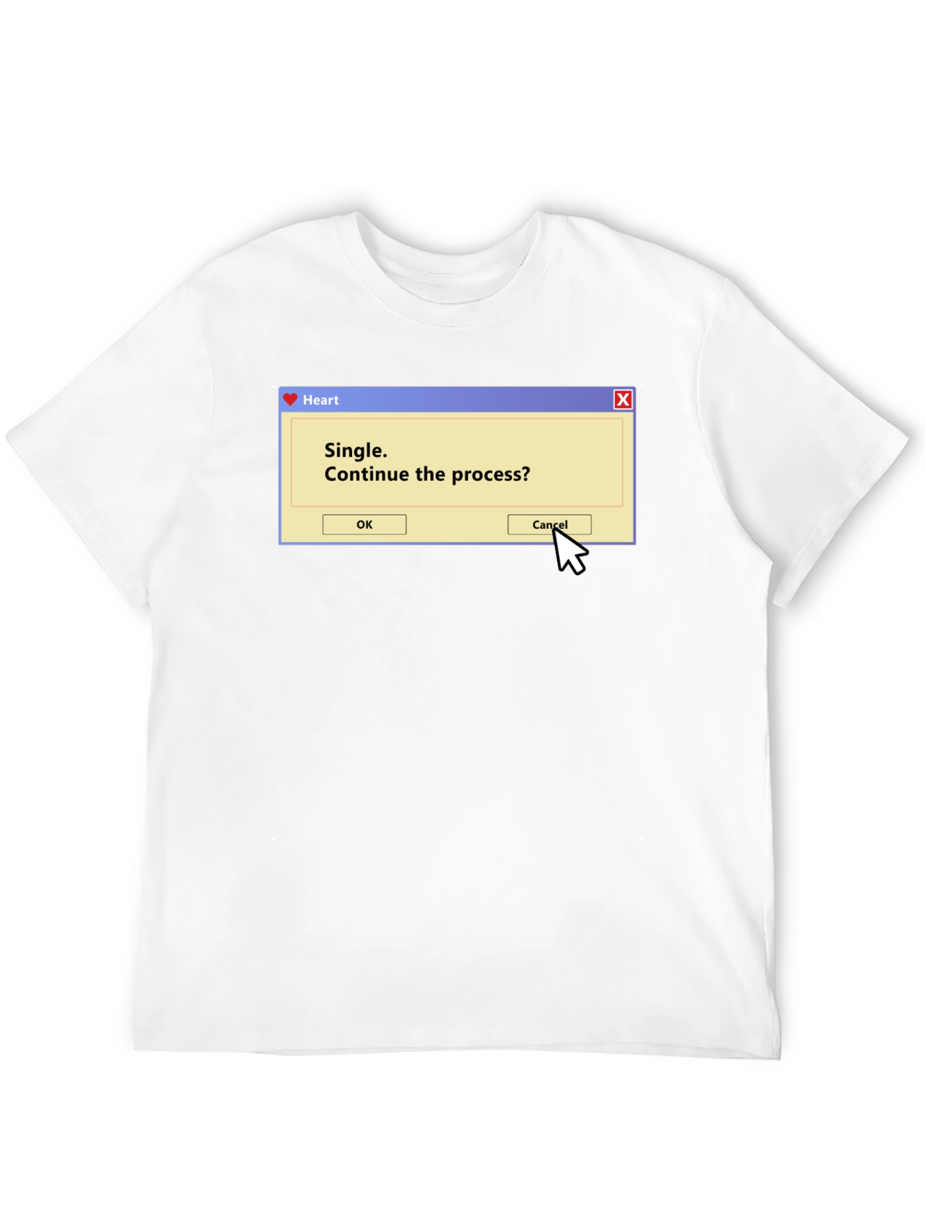Black Single Process T-Shirt - Funny Computer Pop-Up Tee view 12