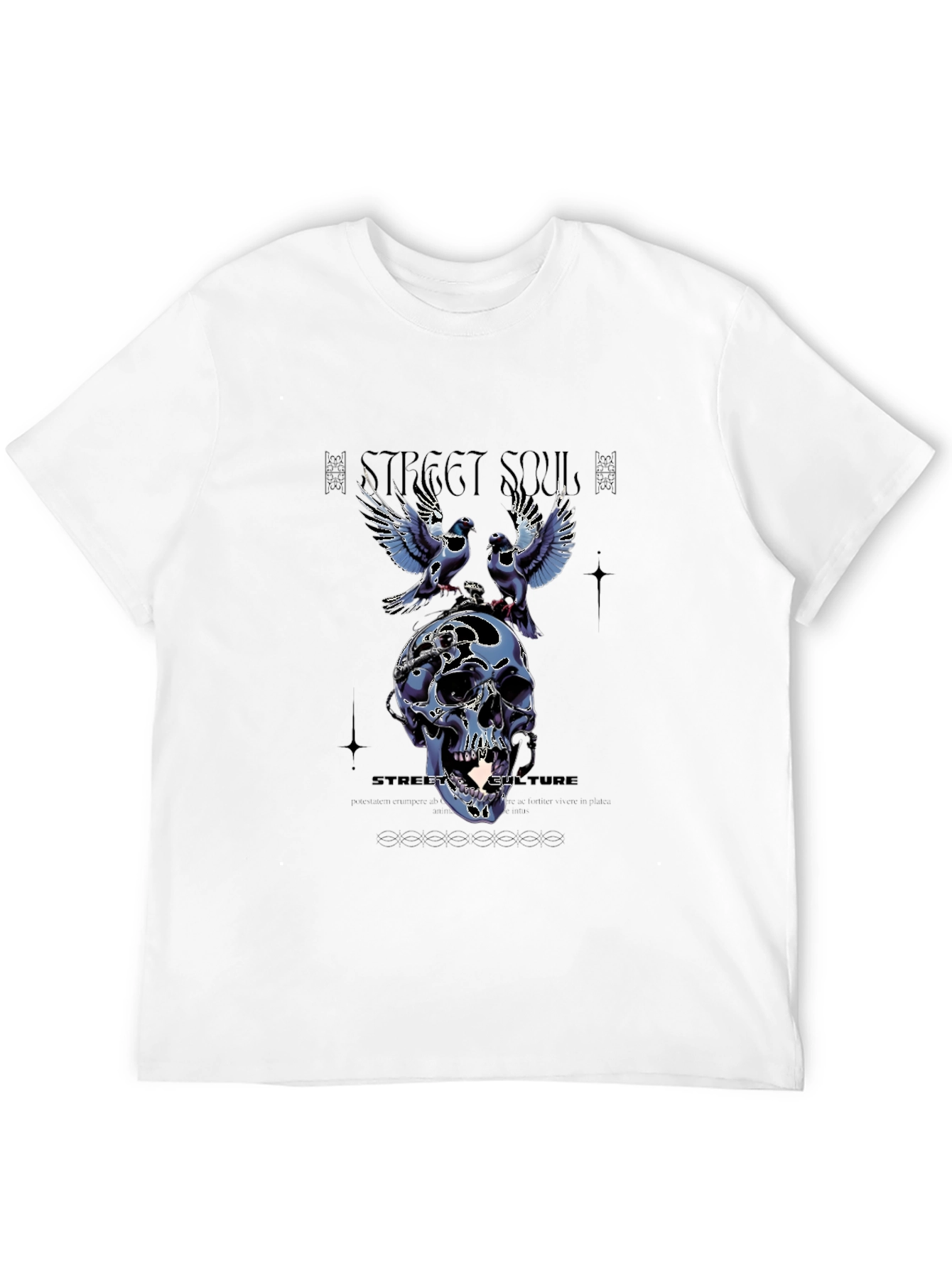 Black Street Souls Graphic Tee - Skull & Birds view 12