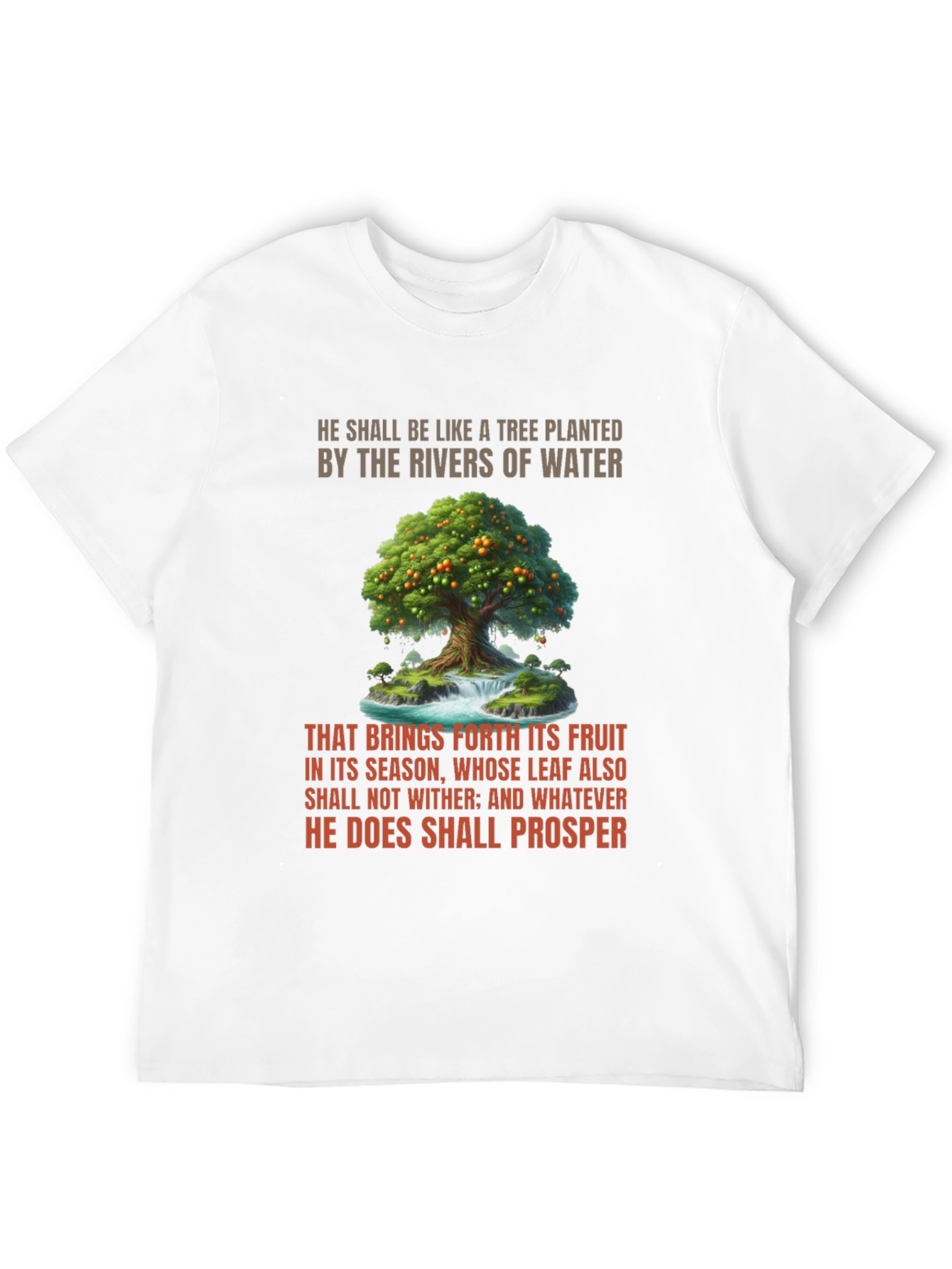 Black Biblical Tree of Life Graphic T-Shirt view 12