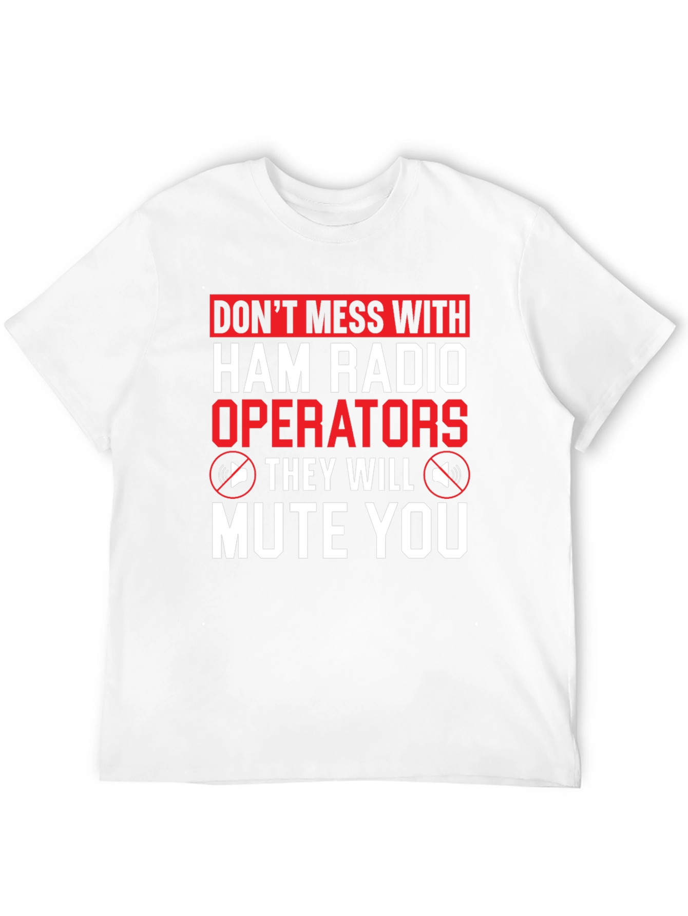Black Ham Radio Operator T-Shirt - Mute You view 12