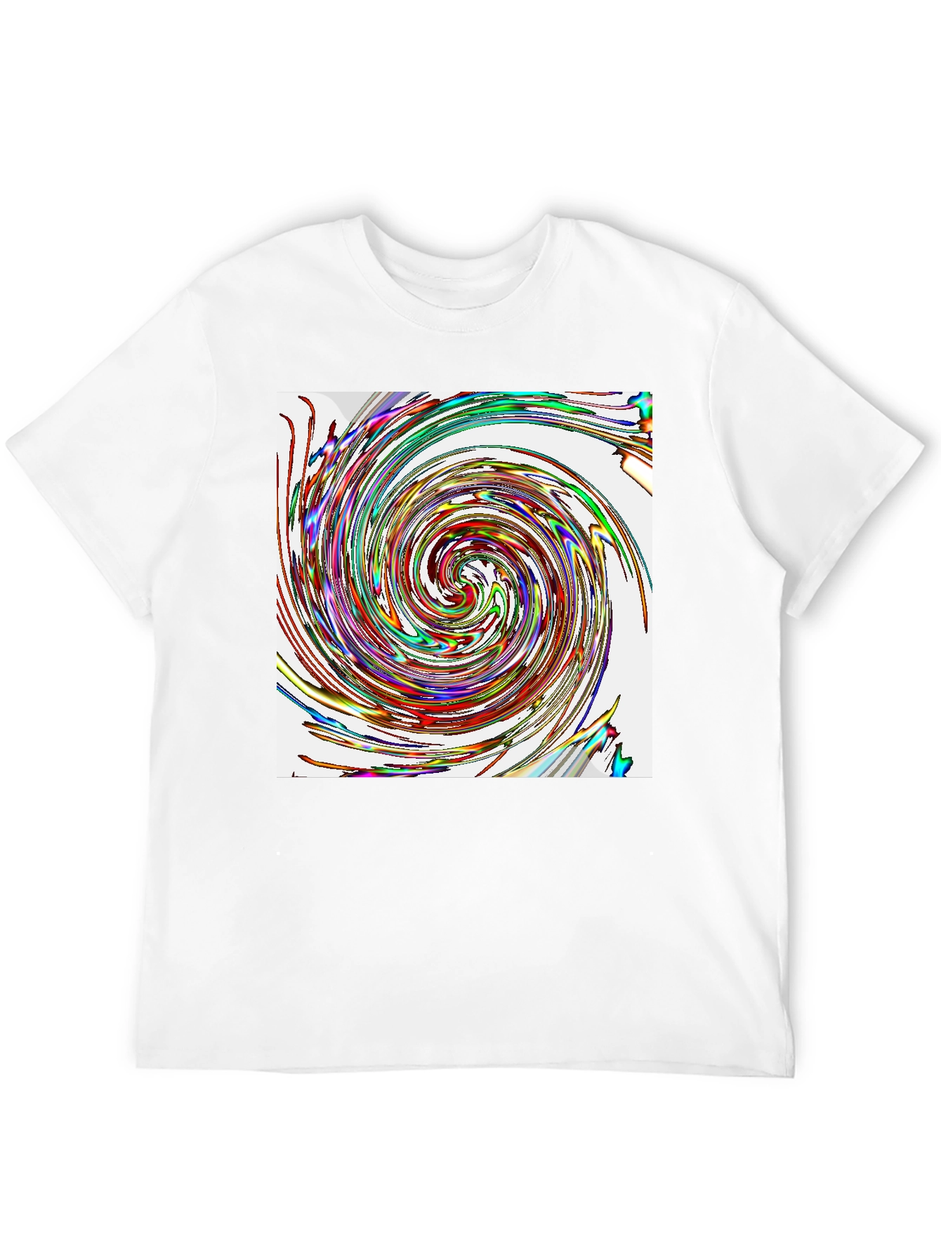 Black Vortex Swirl Graphic Tee - Stylish Black Cotton Comfort view 12