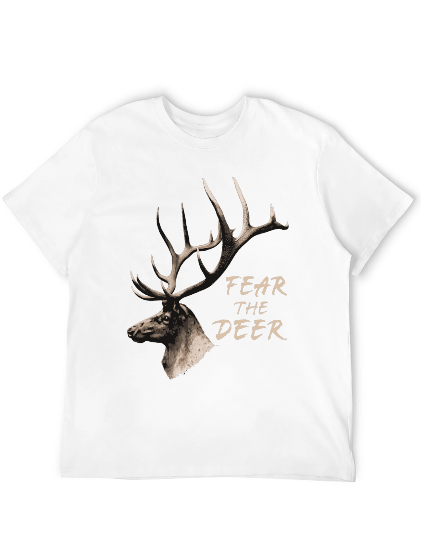 Black Fear the Deer Graphic T-Shirt - Black view 12