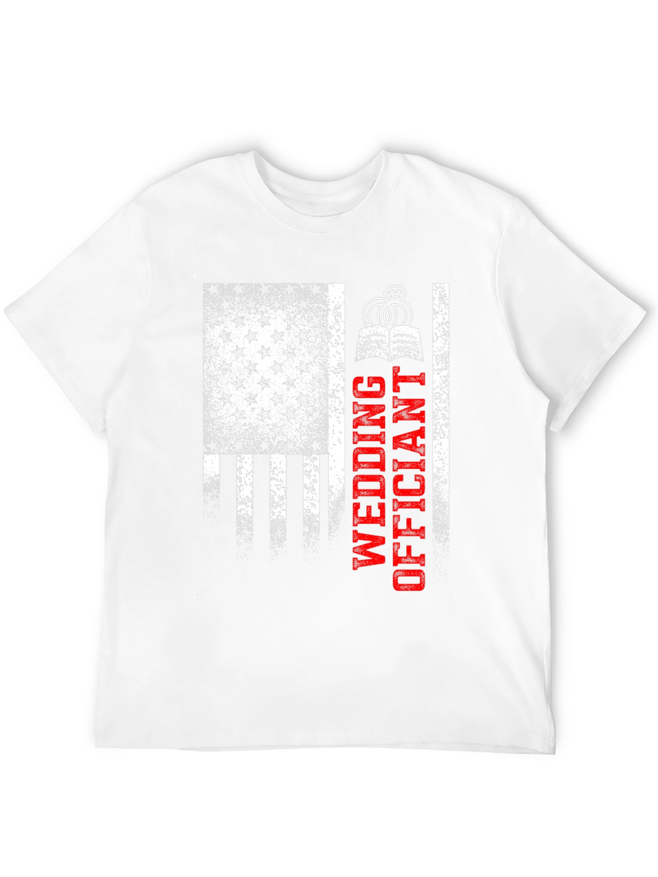 Black Wedding Officiant Patriotic T-Shirt view 12