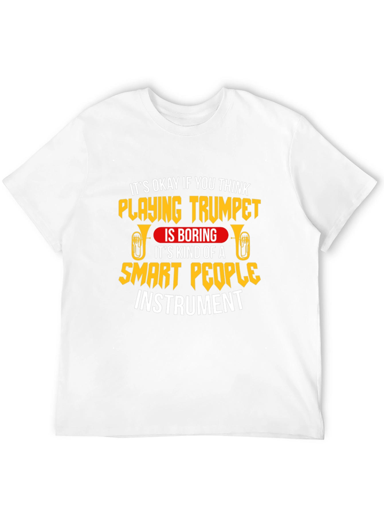 Black Trumpet Player Smart People Instrument T-Shirt view 12
