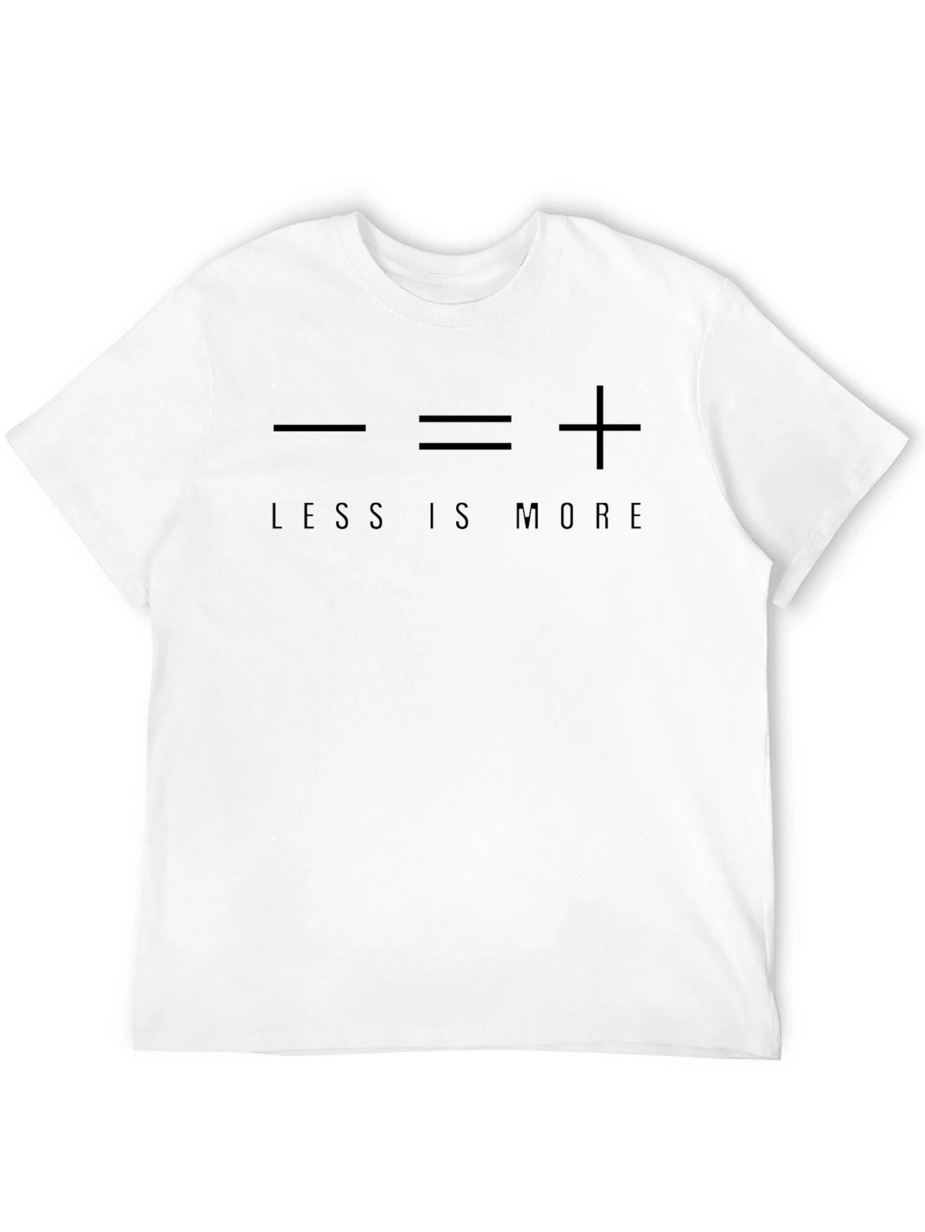 Black Minimalist "Less is More" Graphic Tee - Soft Black view 12