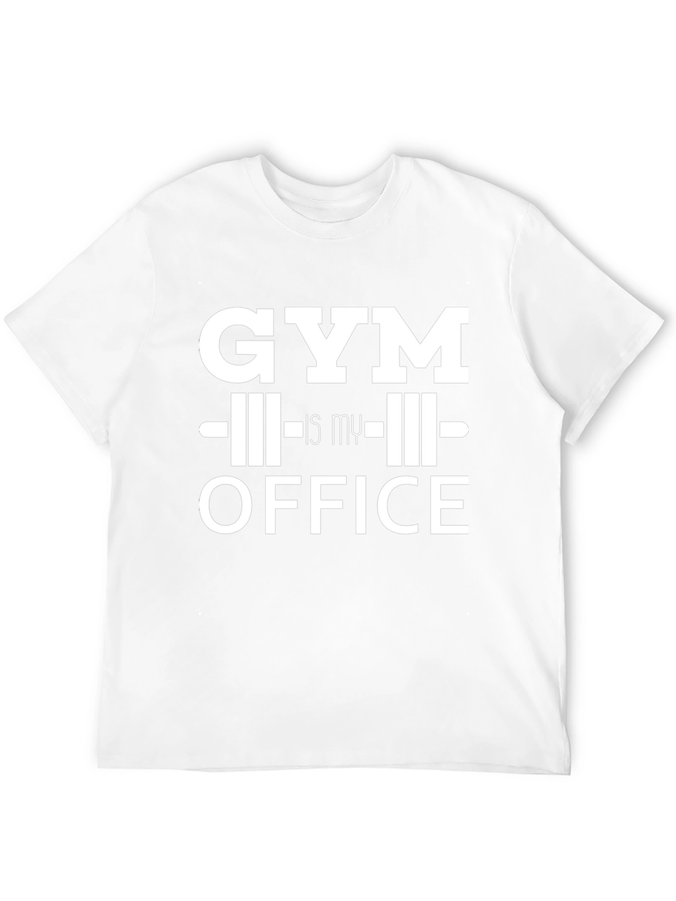Black Gym Is My Office T-Shirt - Black Cotton Fitness Tee view 12