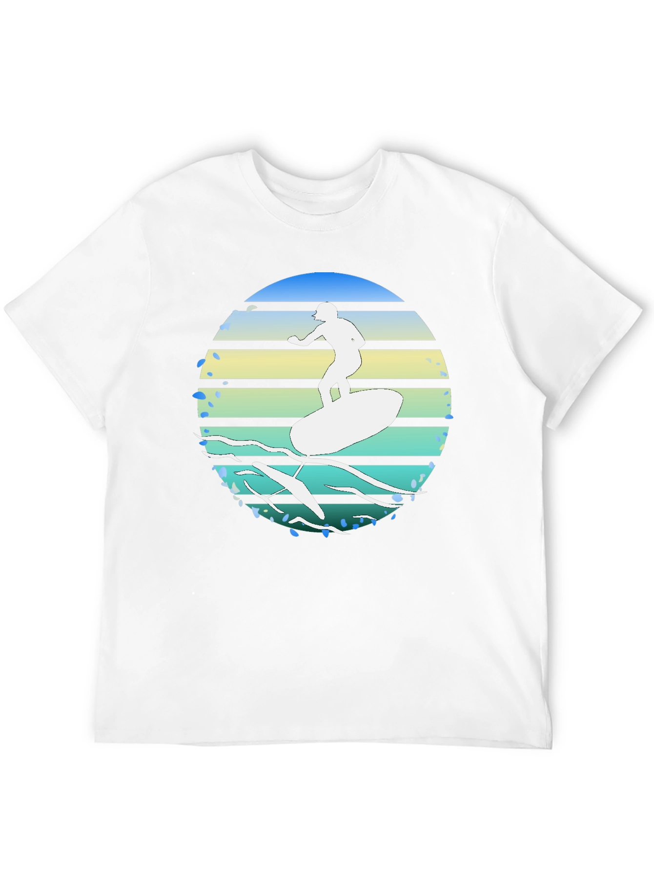 Black Surfer Graphic Tee - Black Cotton T-Shirt view 12