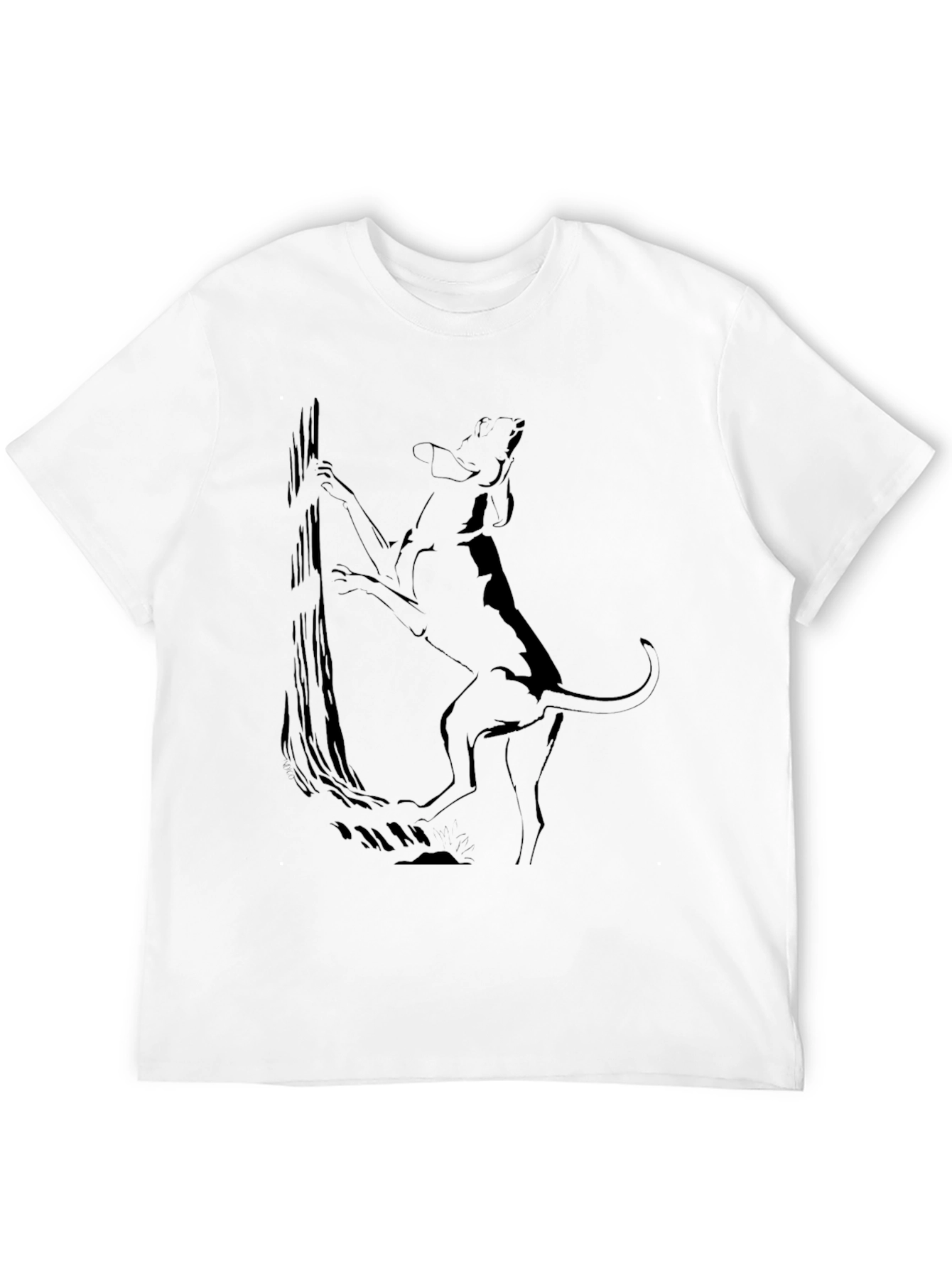 Black Dog Climbing Tree Graphic Tee - Black view 12