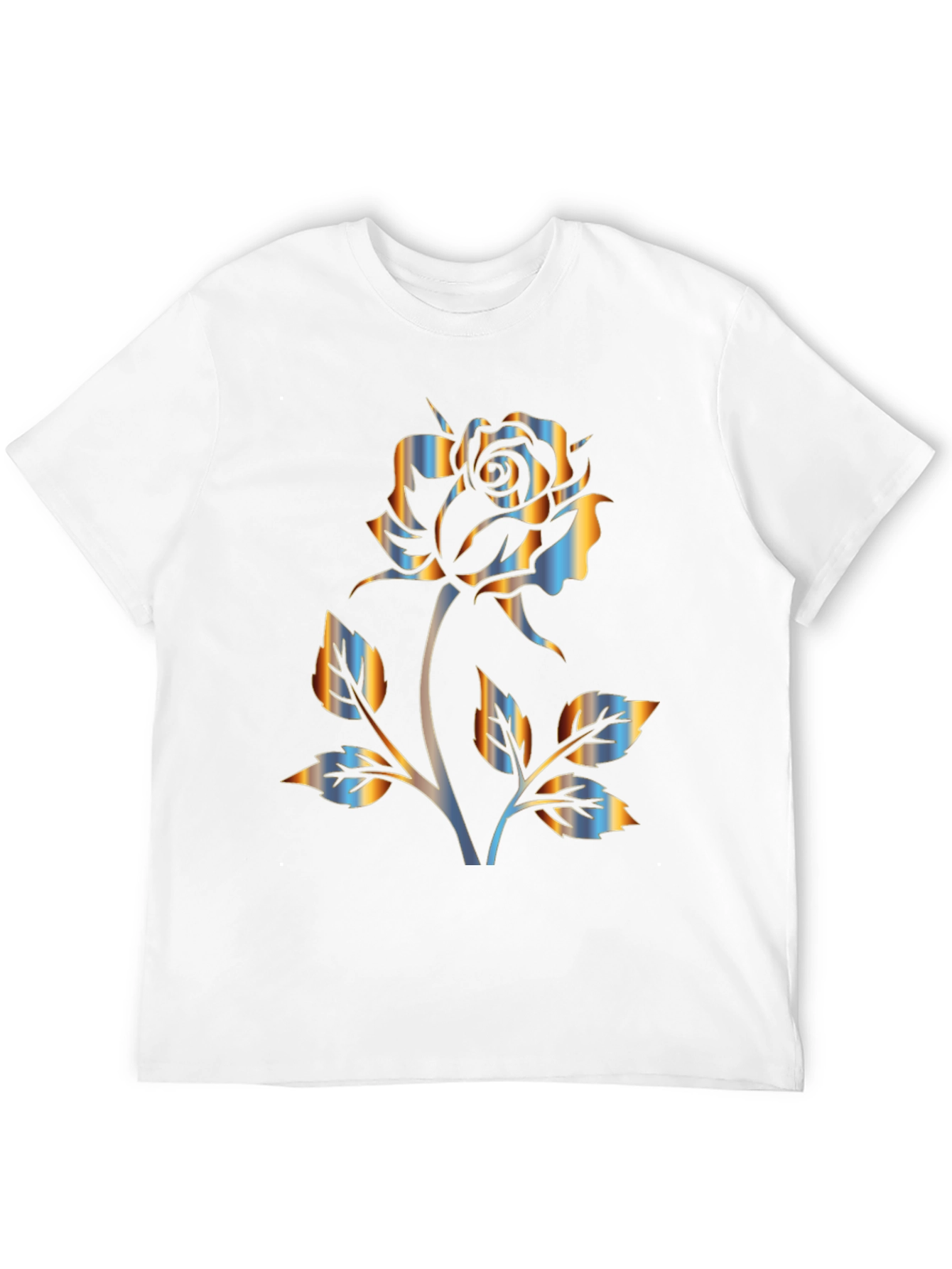 Black Rose Graphic Black T-Shirt - Stylish Floral Design view 12