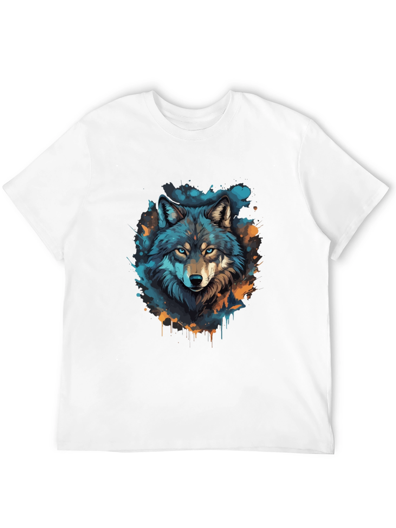 Black Wolf Graphic Tee - Black Cotton T-Shirt view 12