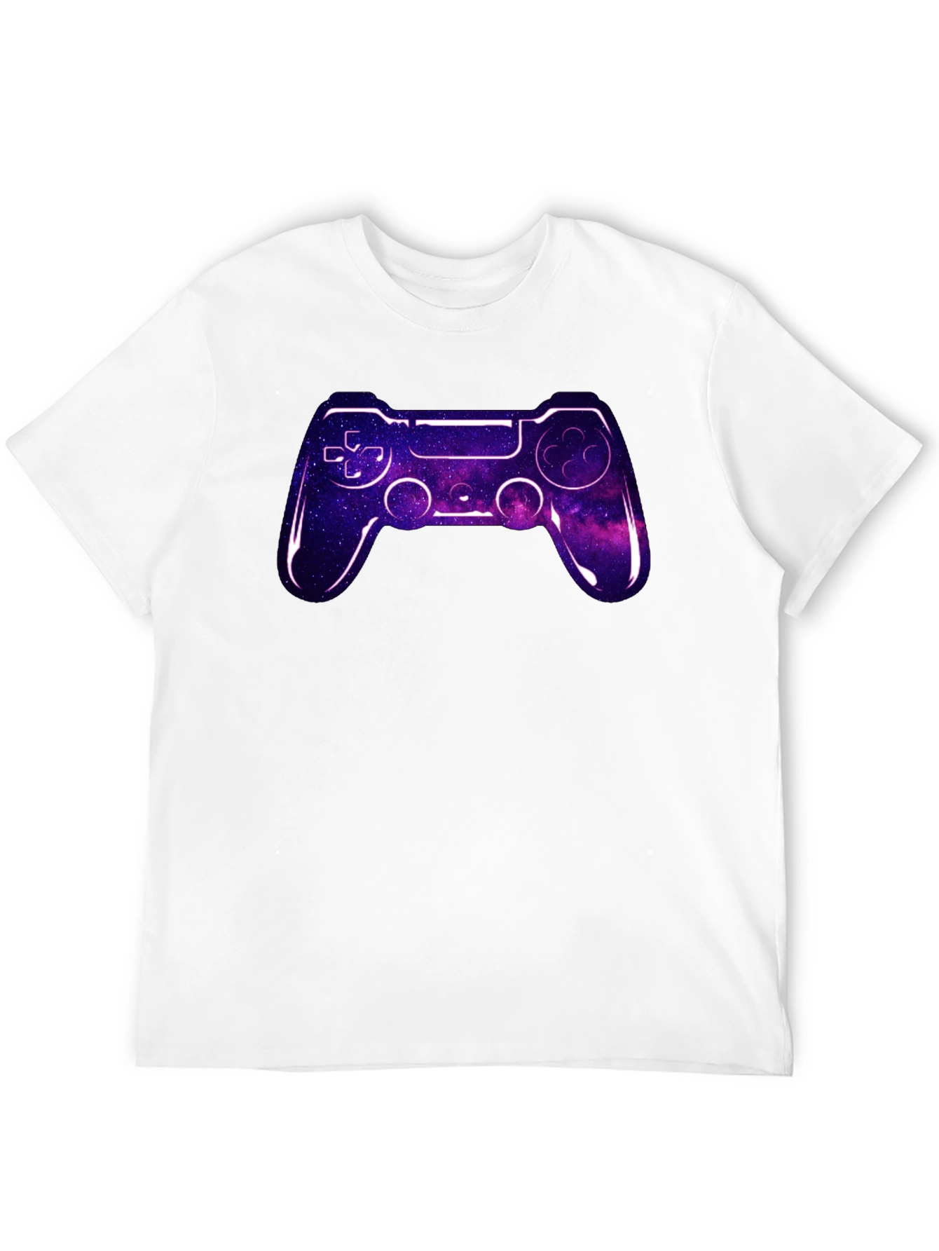 Black Gaming Controller Graphic Tee - Galaxy Design view 12