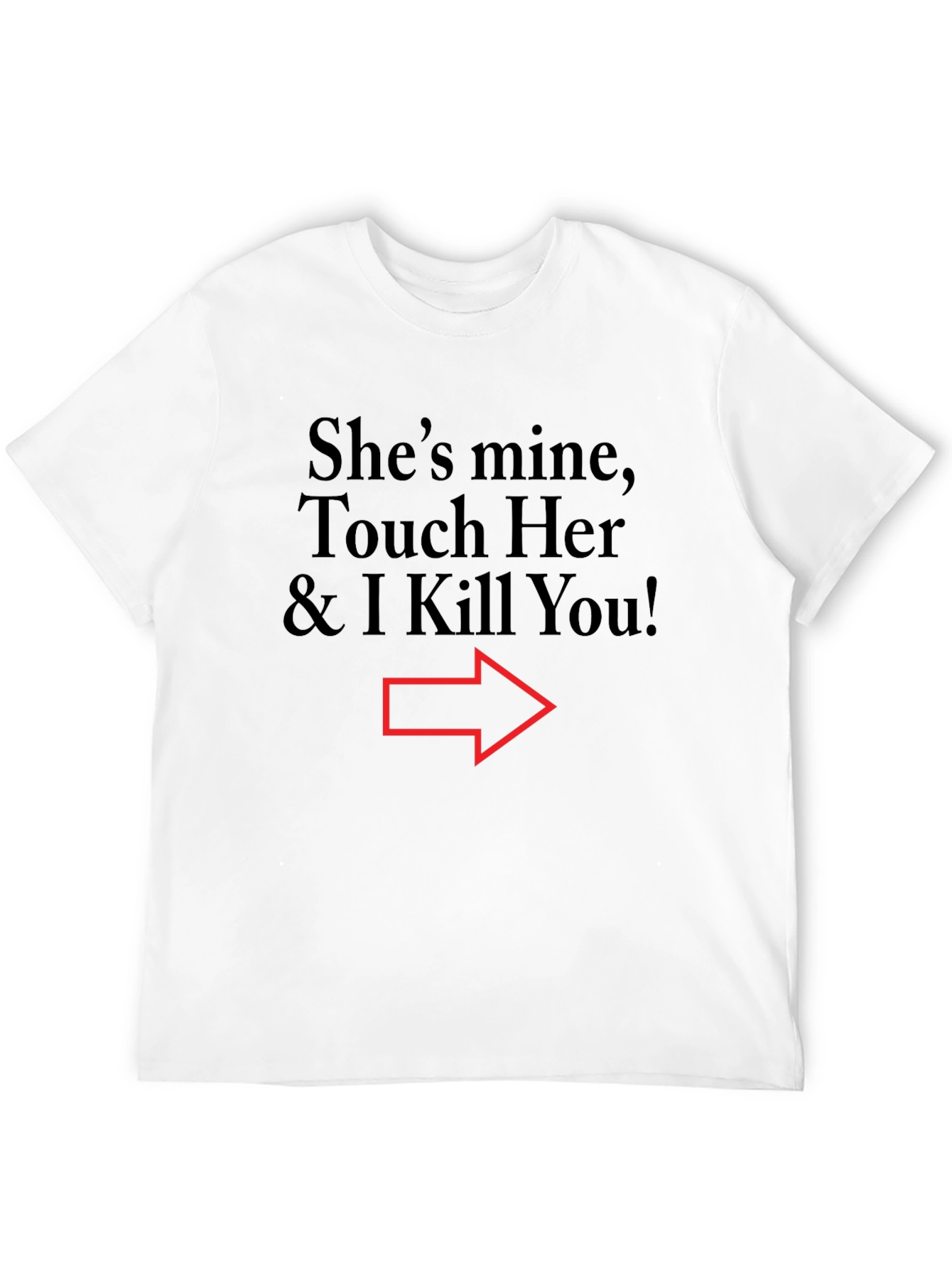 Black Humorous "She's Mine" Graphic Tee view 12