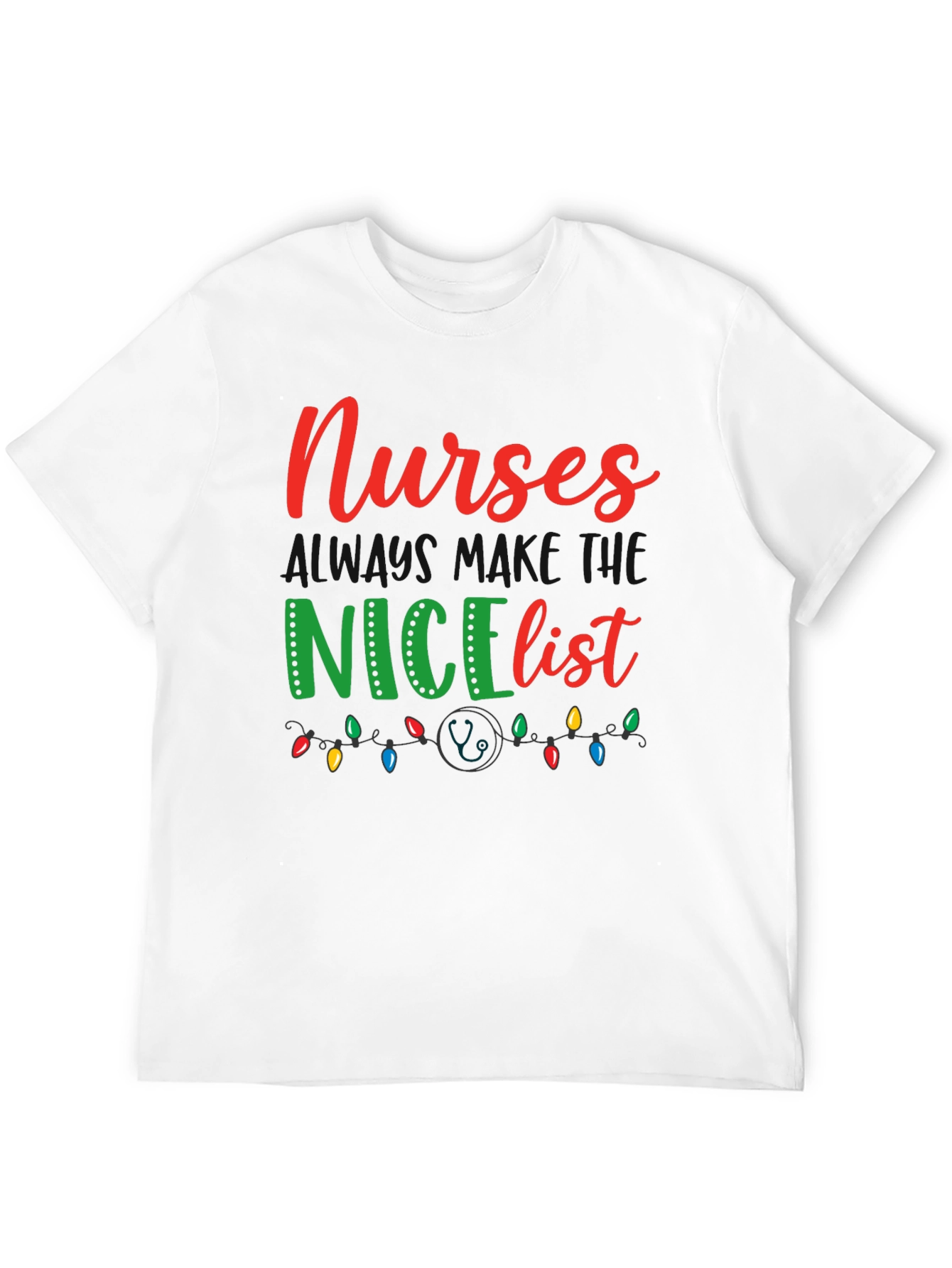 Black Nurses NICE List T-Shirt view 12
