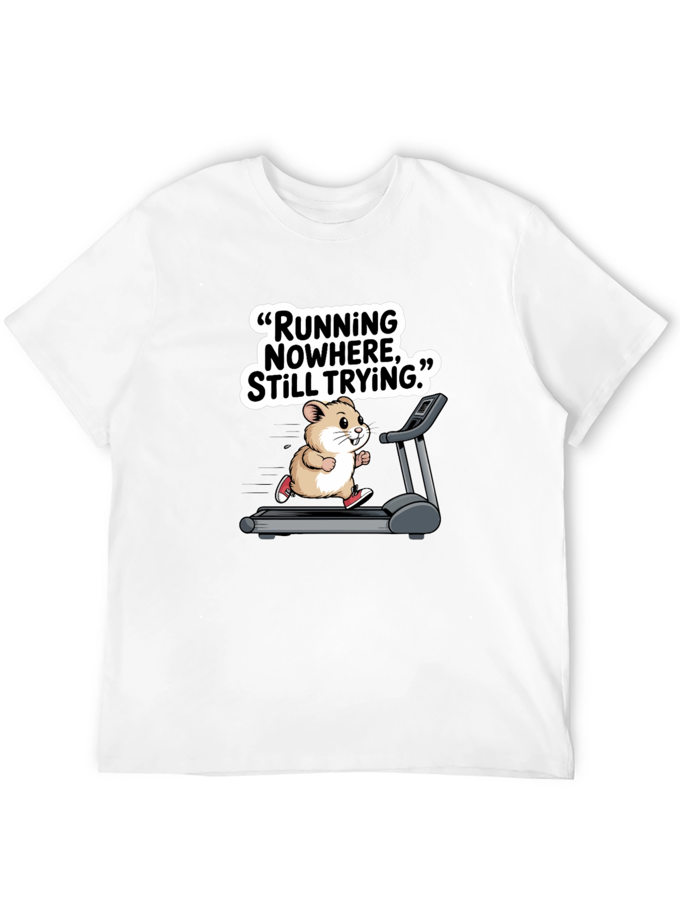 Black Hamster Treadmill Graphic Tee - Funny Workout Shirt view 12