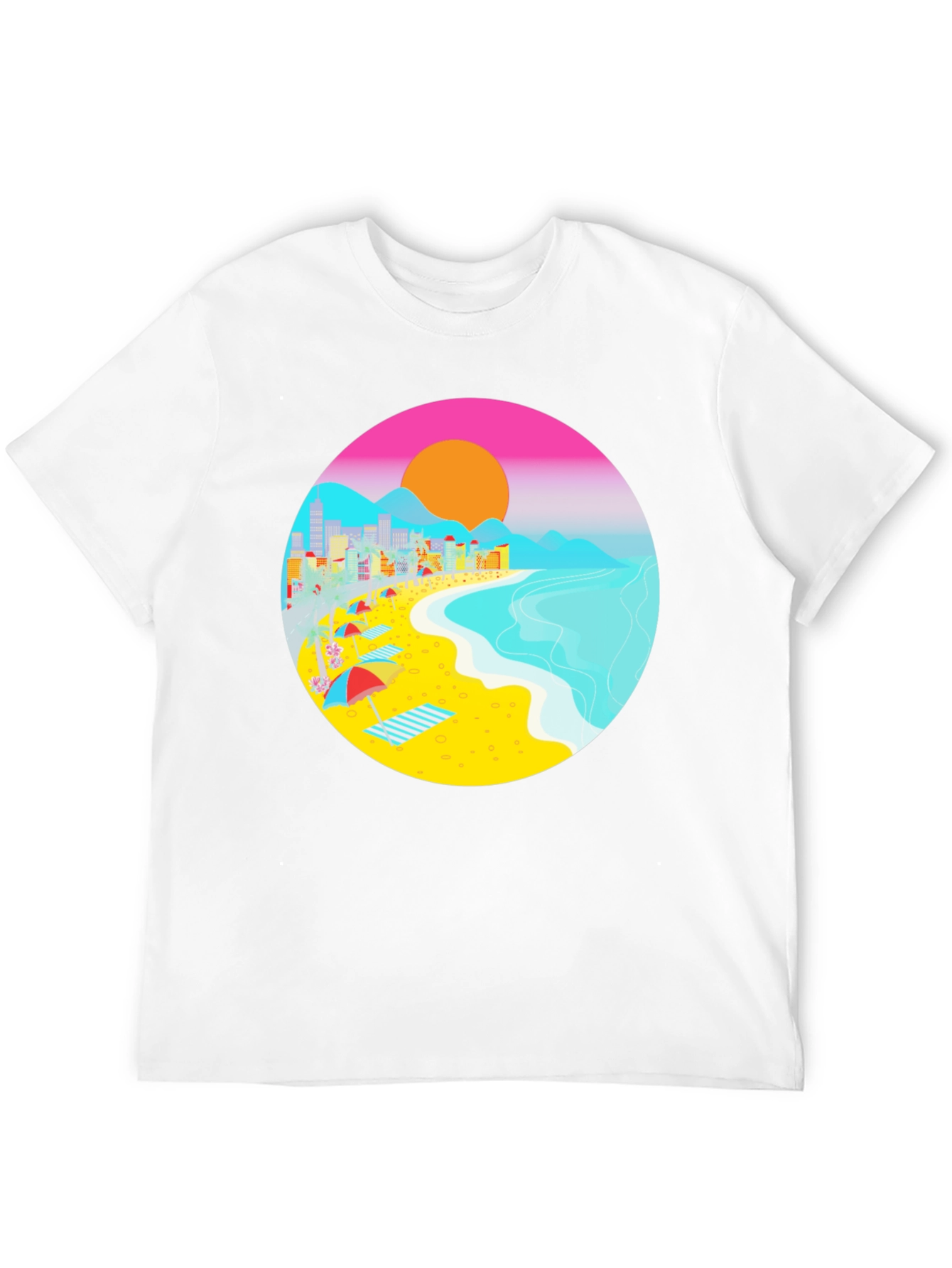 Black Beachscape Graphic T-Shirt view 12