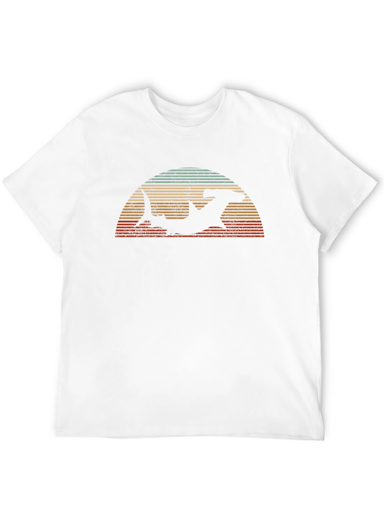 Black Hammerhead Shark Retro Sunset T-Shirt view 12