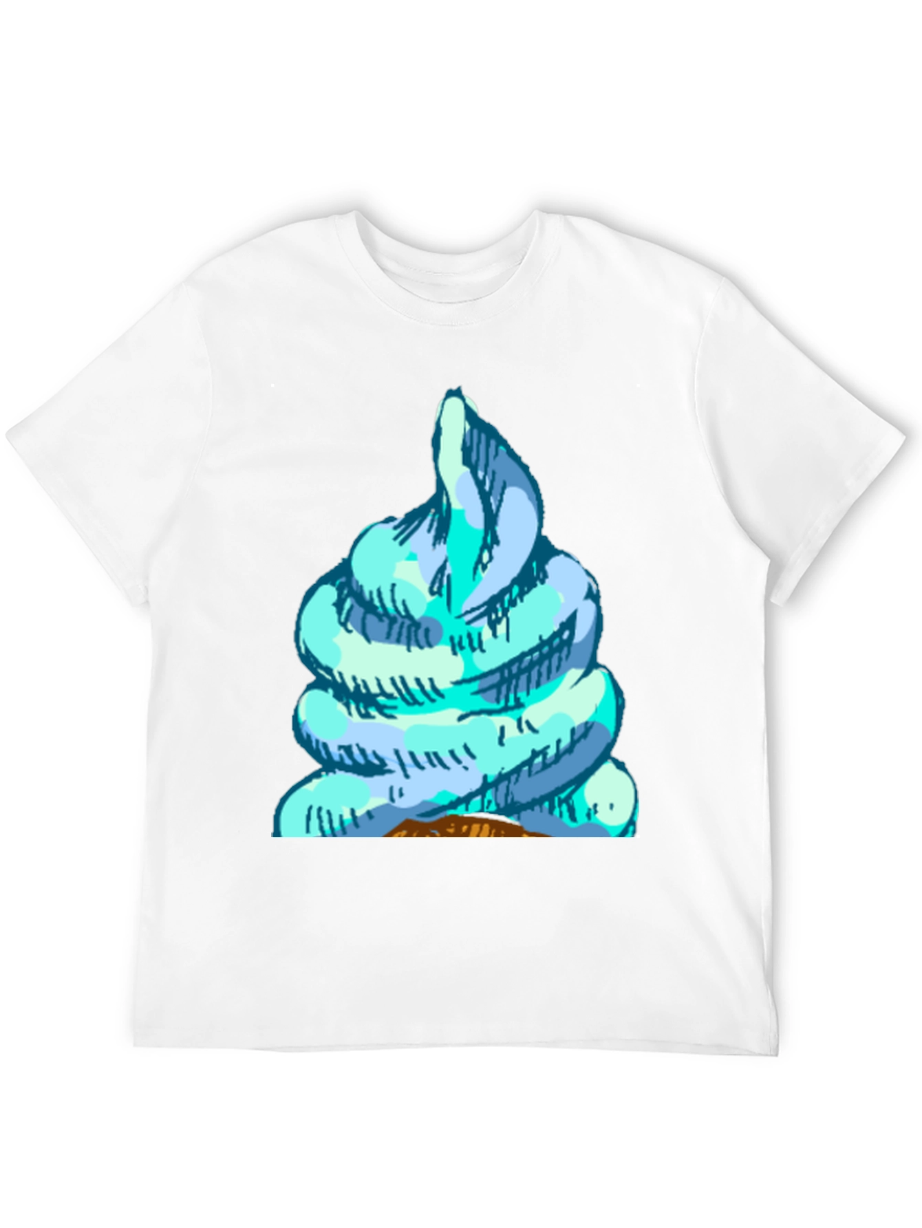 Black Fun Ice Cream Graphic Tee - Black Cotton Casual Shirt view 12