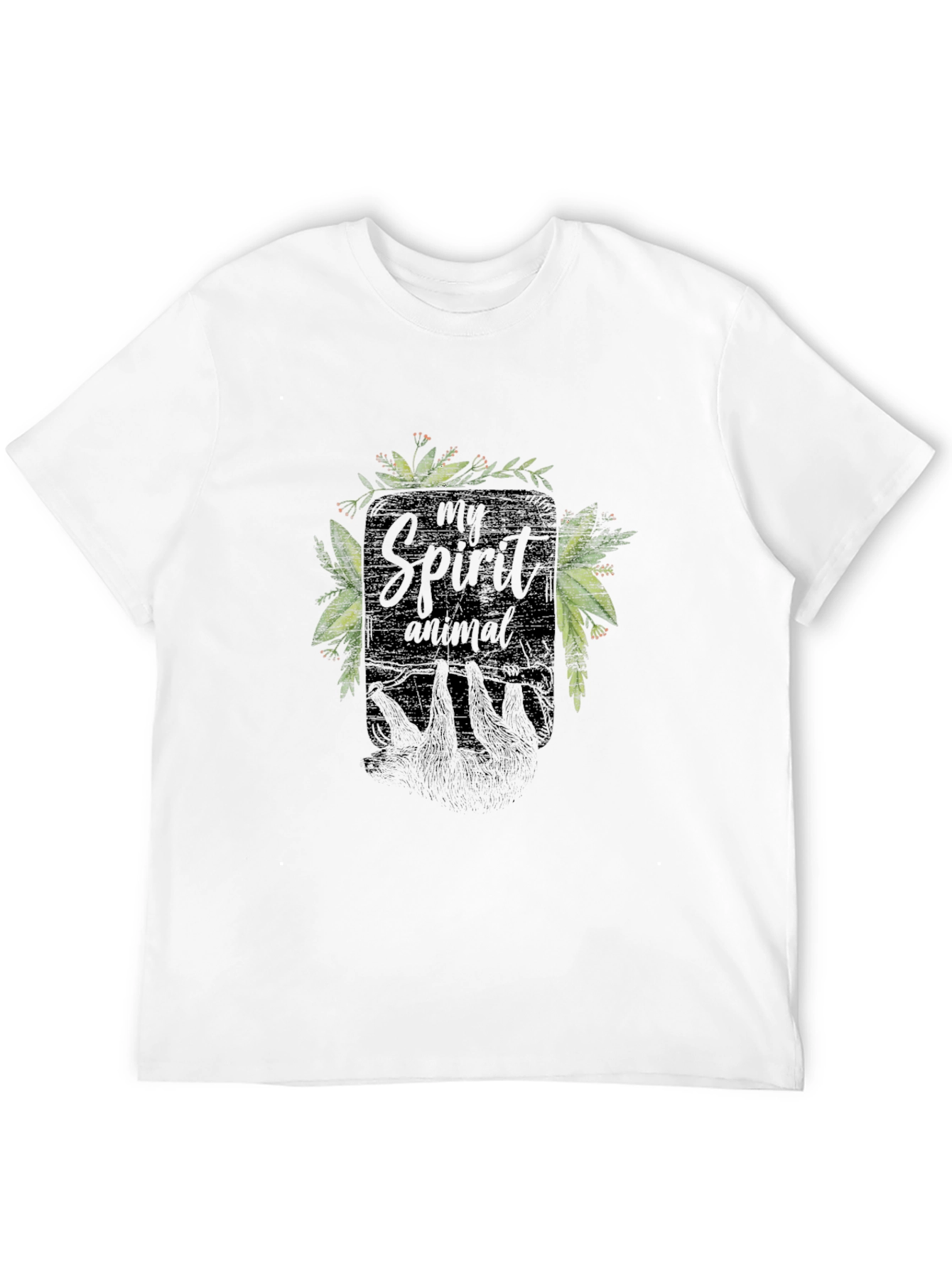 Black My Spirit Animal Sloth Black T-Shirt view 12