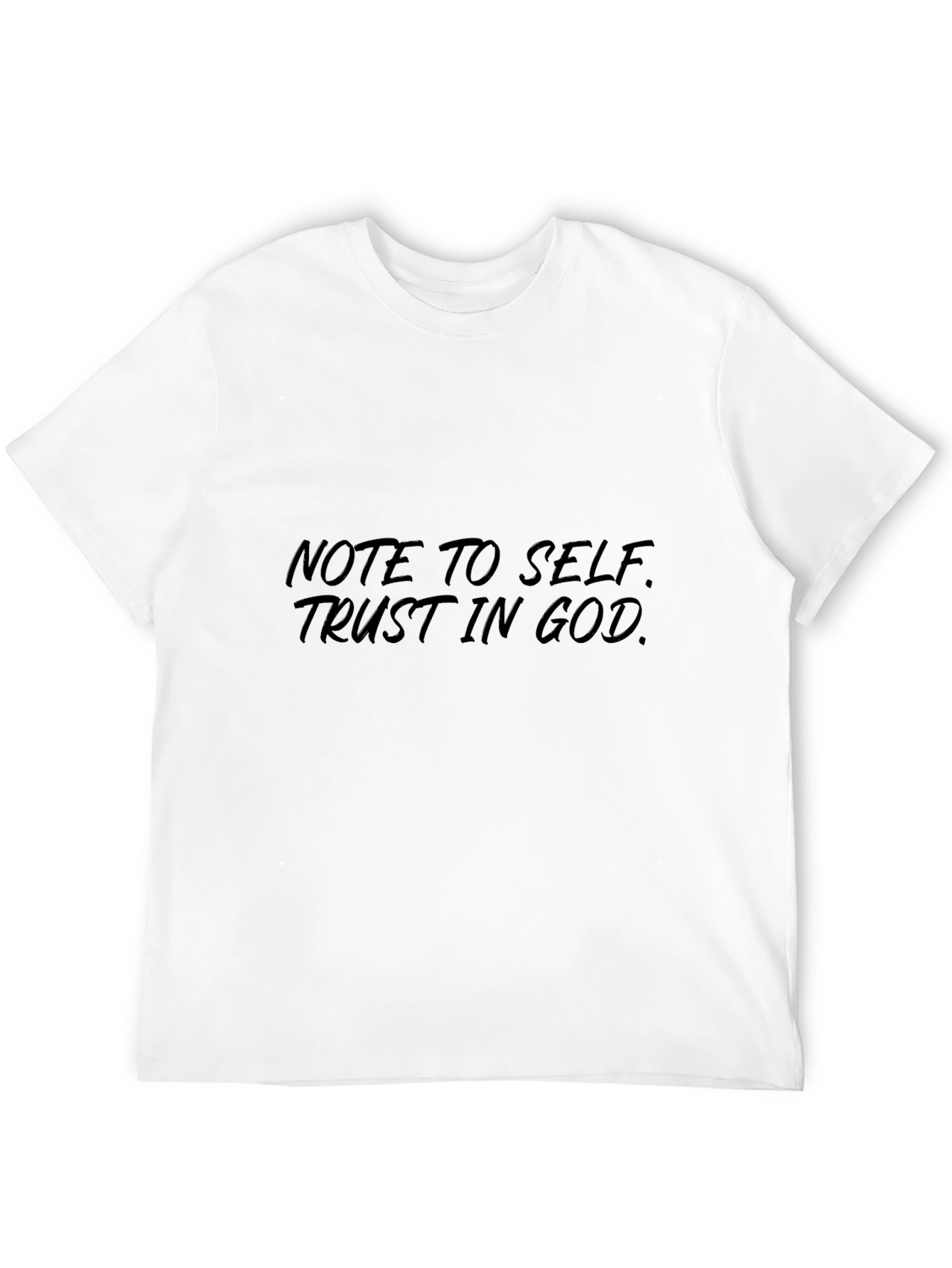Black Note to Self Trust in God T-Shirt view 12