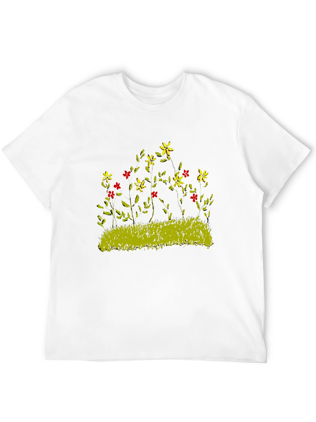 Black Floral Graphic Tee - Black Cotton Comfort view 12