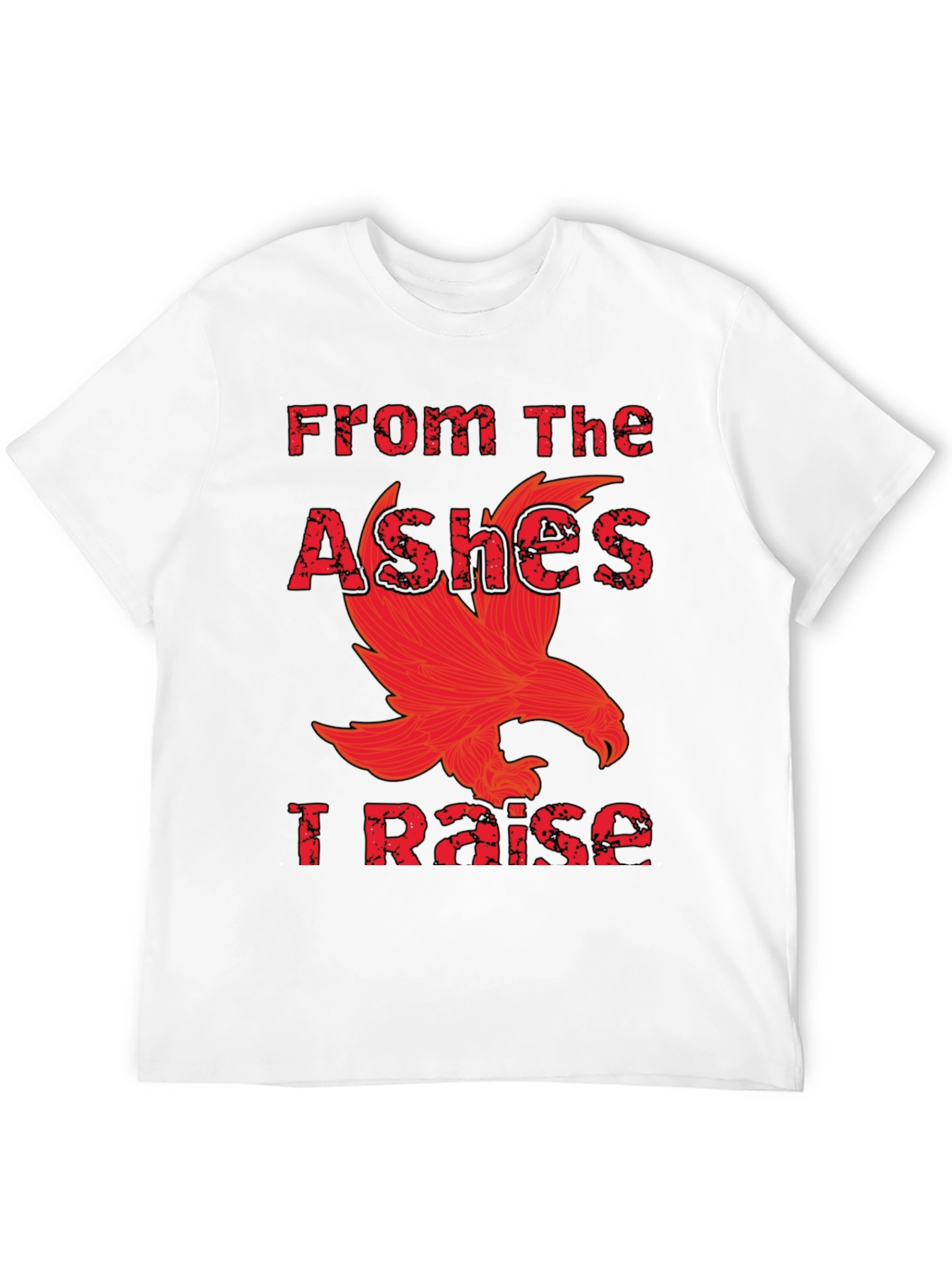 Black From The Ashes I Raise Phoenix Graphic T-Shirt view 12