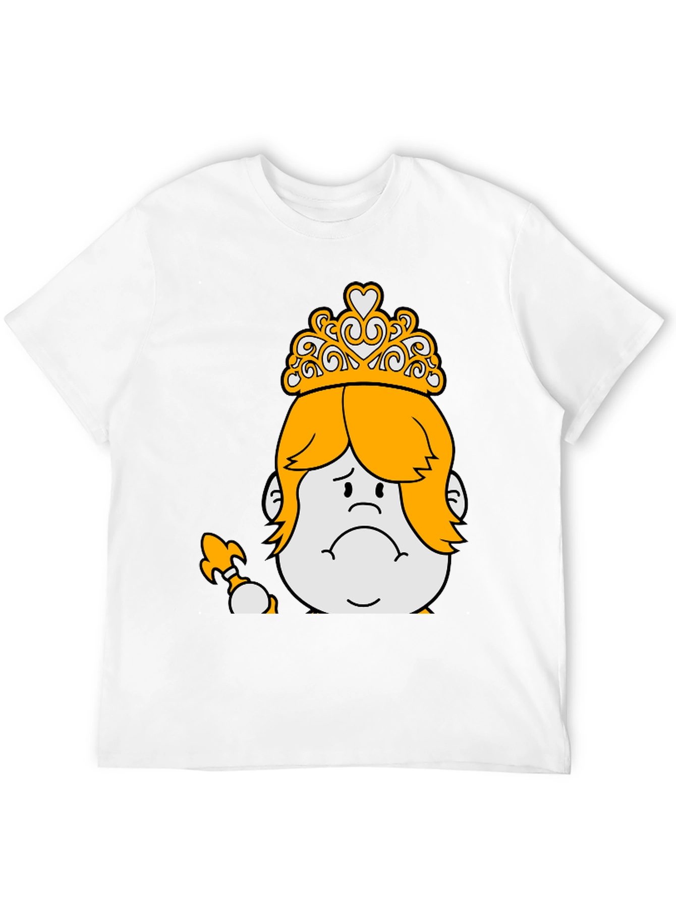 Black Sad Crowned Cartoon Tee view 12