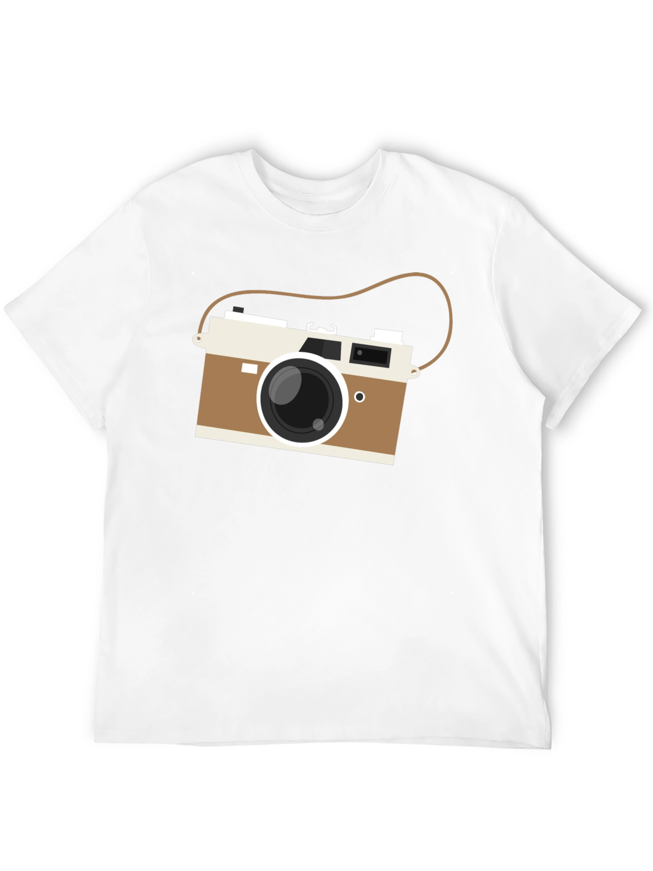 Black Vintage Camera Graphic Tee - Black Casual T-Shirt view 12