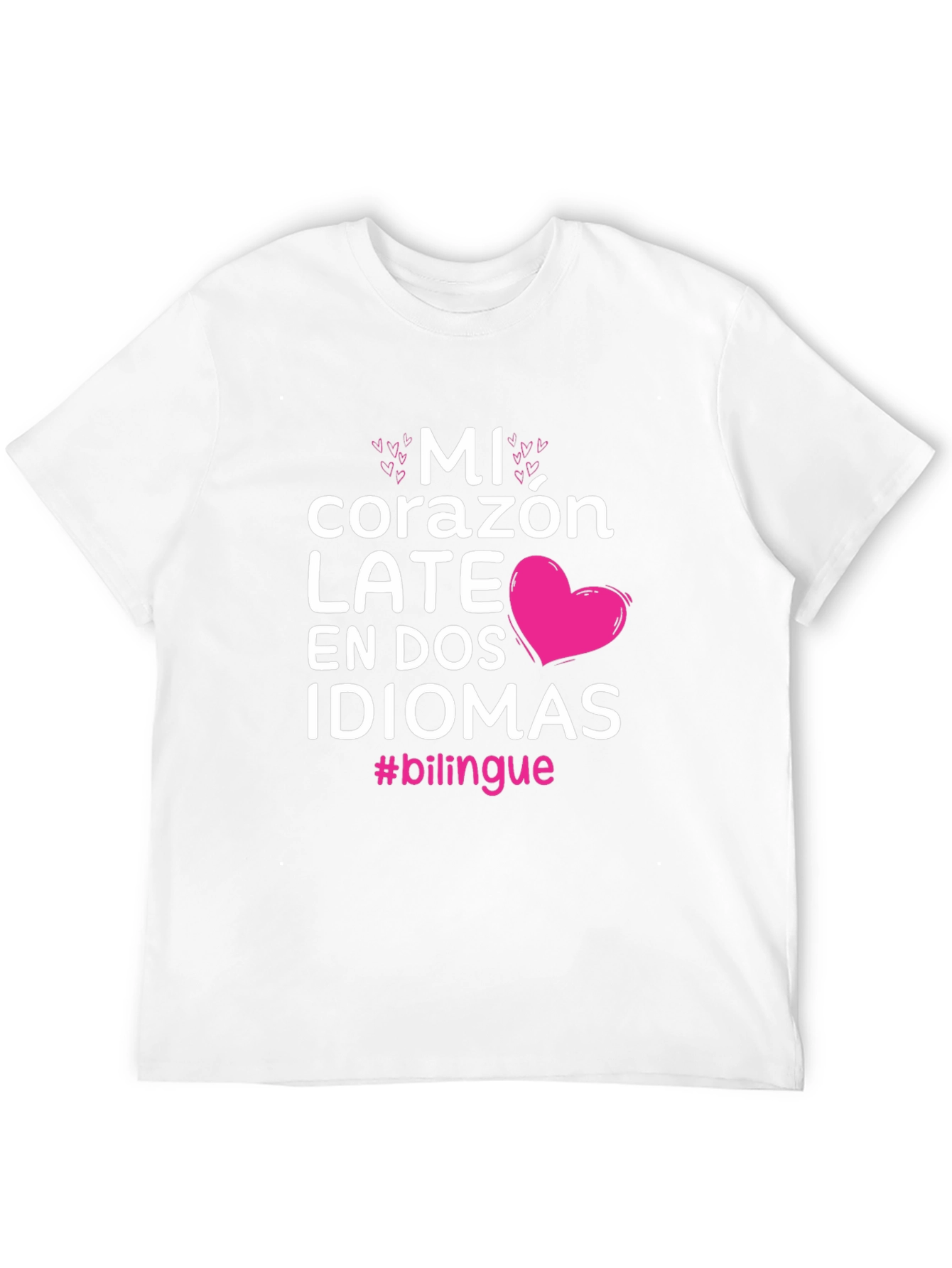 Bilingual Heart Graphic T-Shirt - Mi Corazon Late - 12