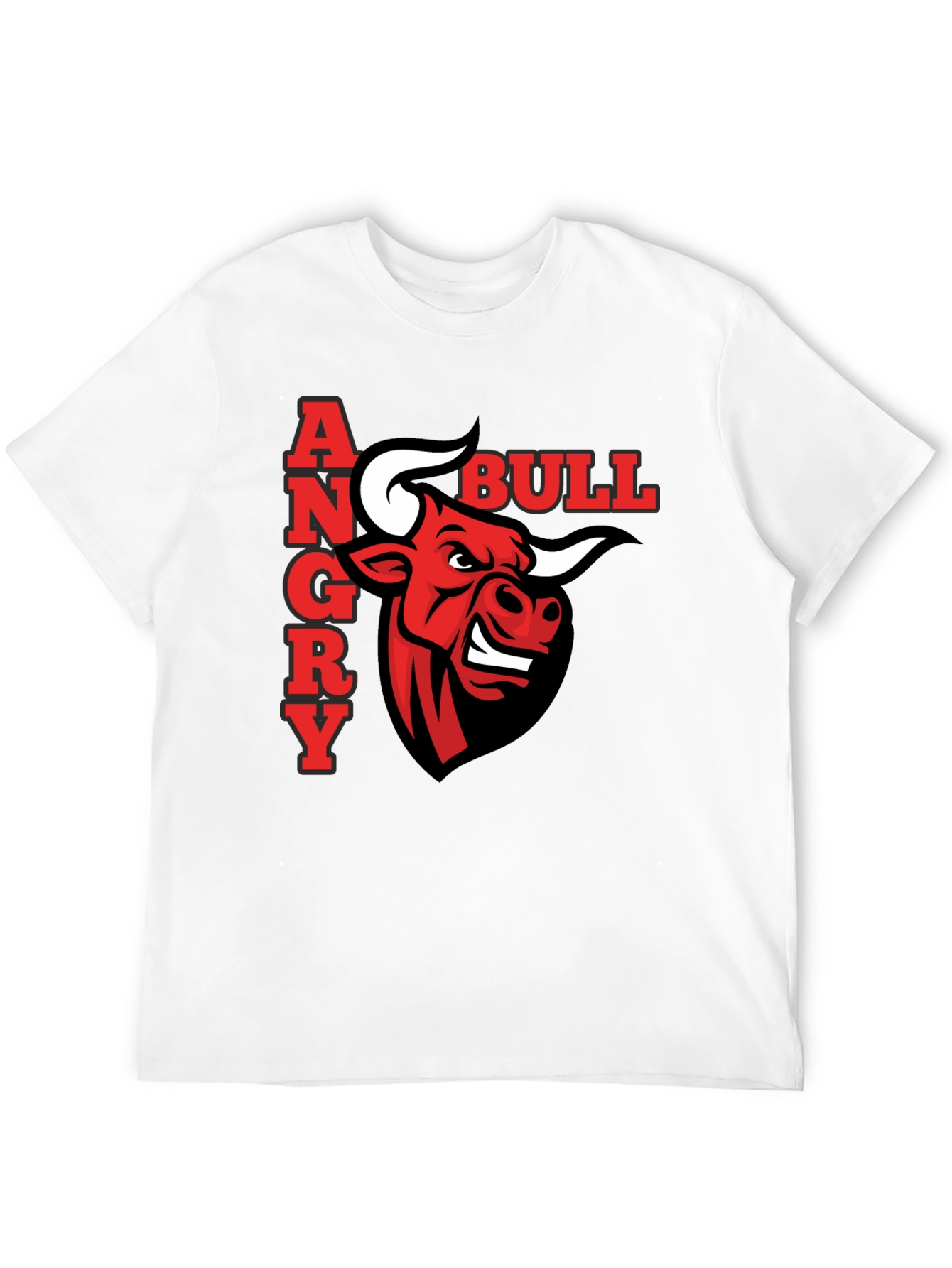 Black Angry Bull Graphic T-Shirt - Black Casual Tee view 12