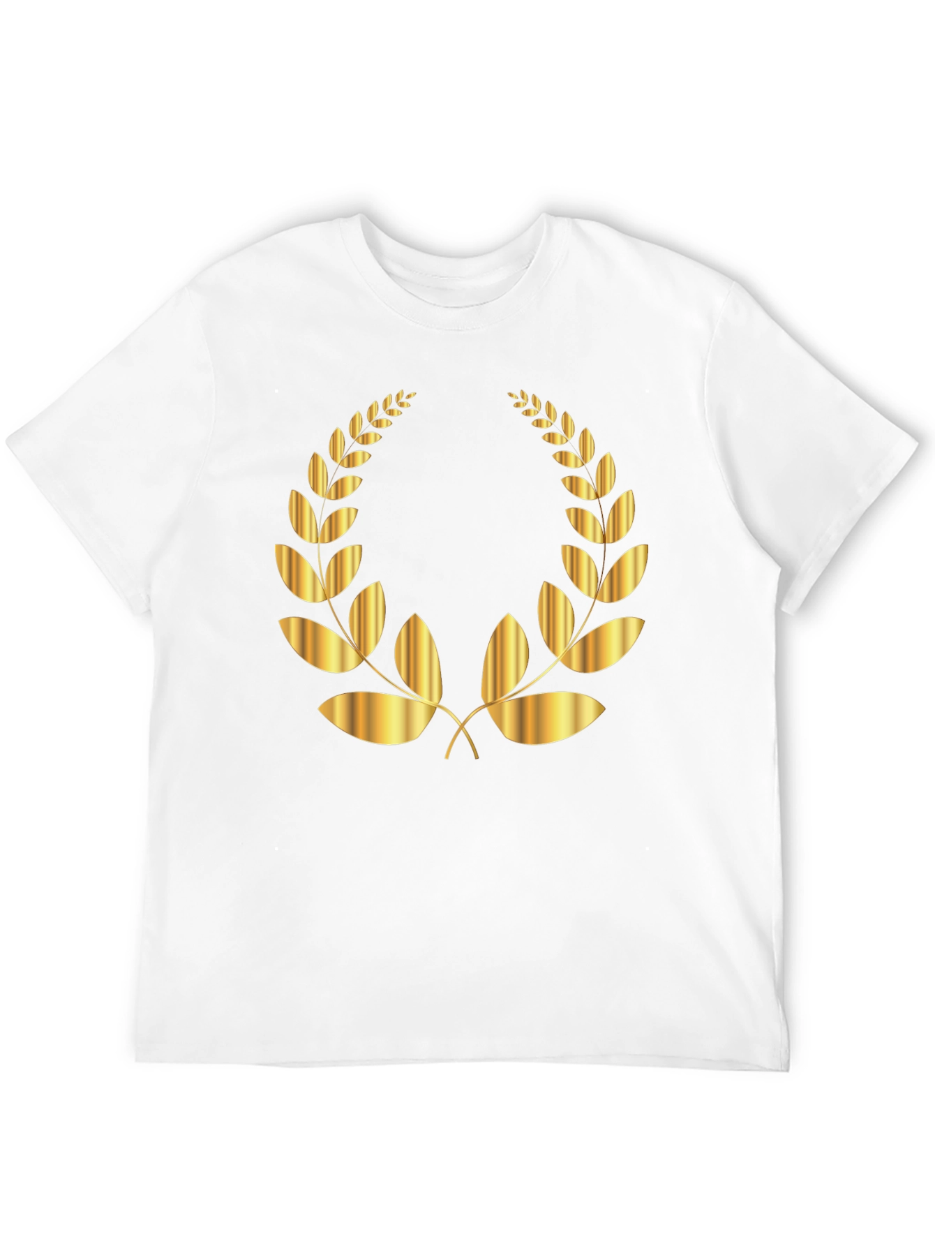 Black Golden Laurel Wreath Black T-Shirt view 12