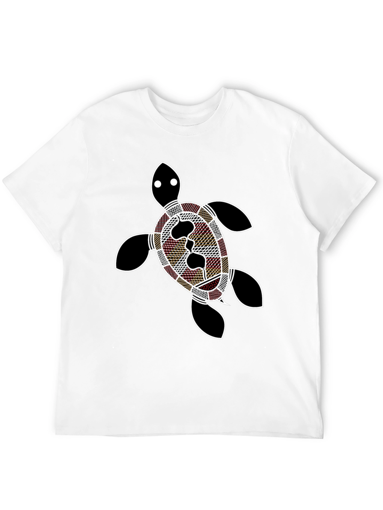 Black Turtle Print Black T-Shirt view 12