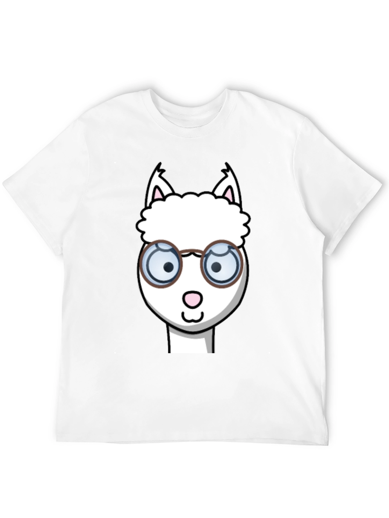 Black Alpaca T-Shirt - Funny Cartoon Design view 12
