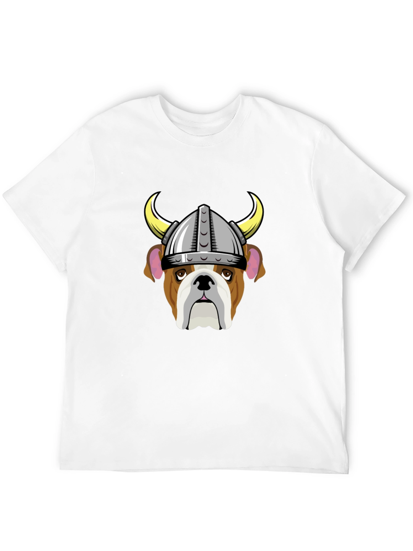 Black Bulldog Viking Helmet T-Shirt view 12