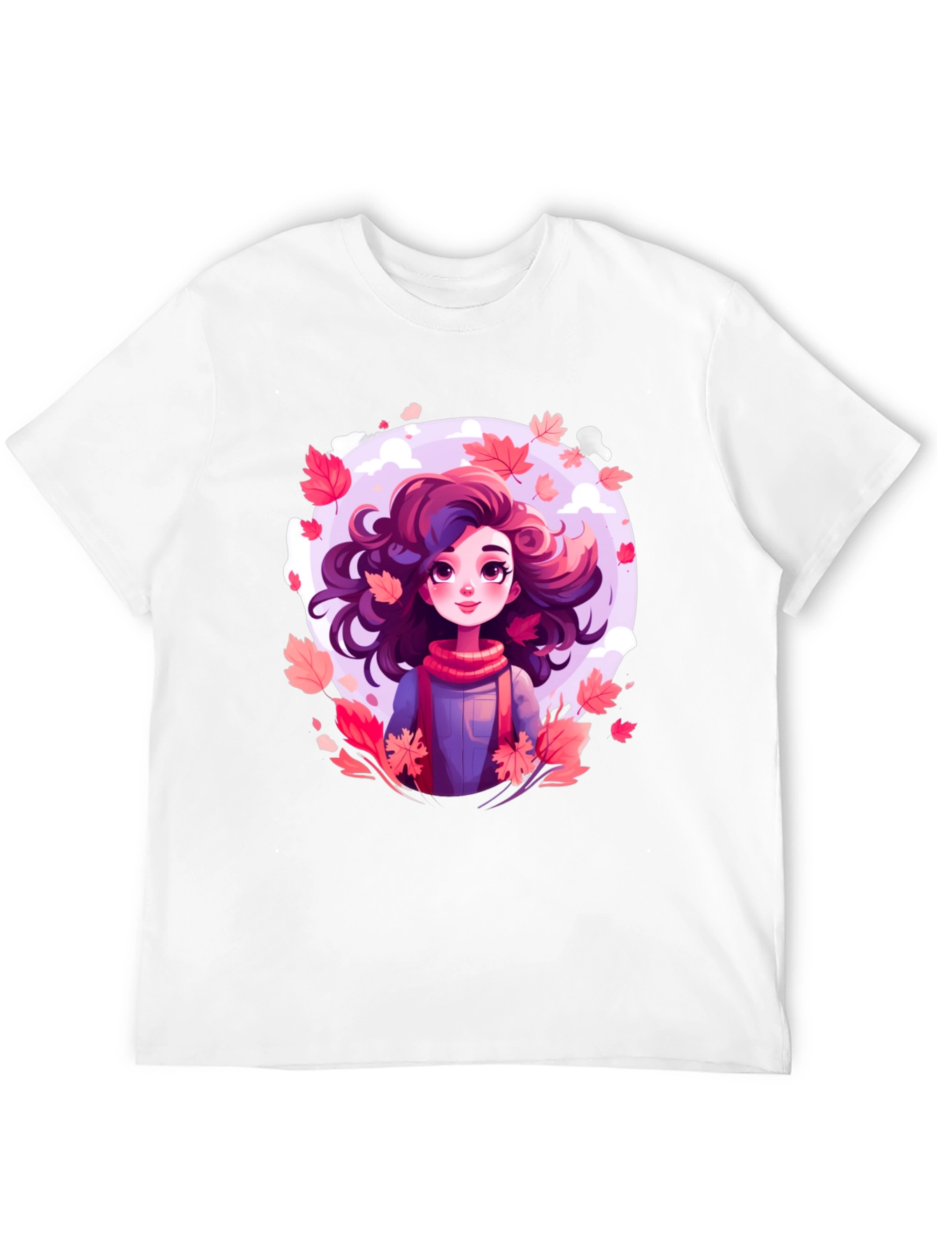 Black Autumn Girl T-Shirt - Unique Graphic Tee for Fall view 12
